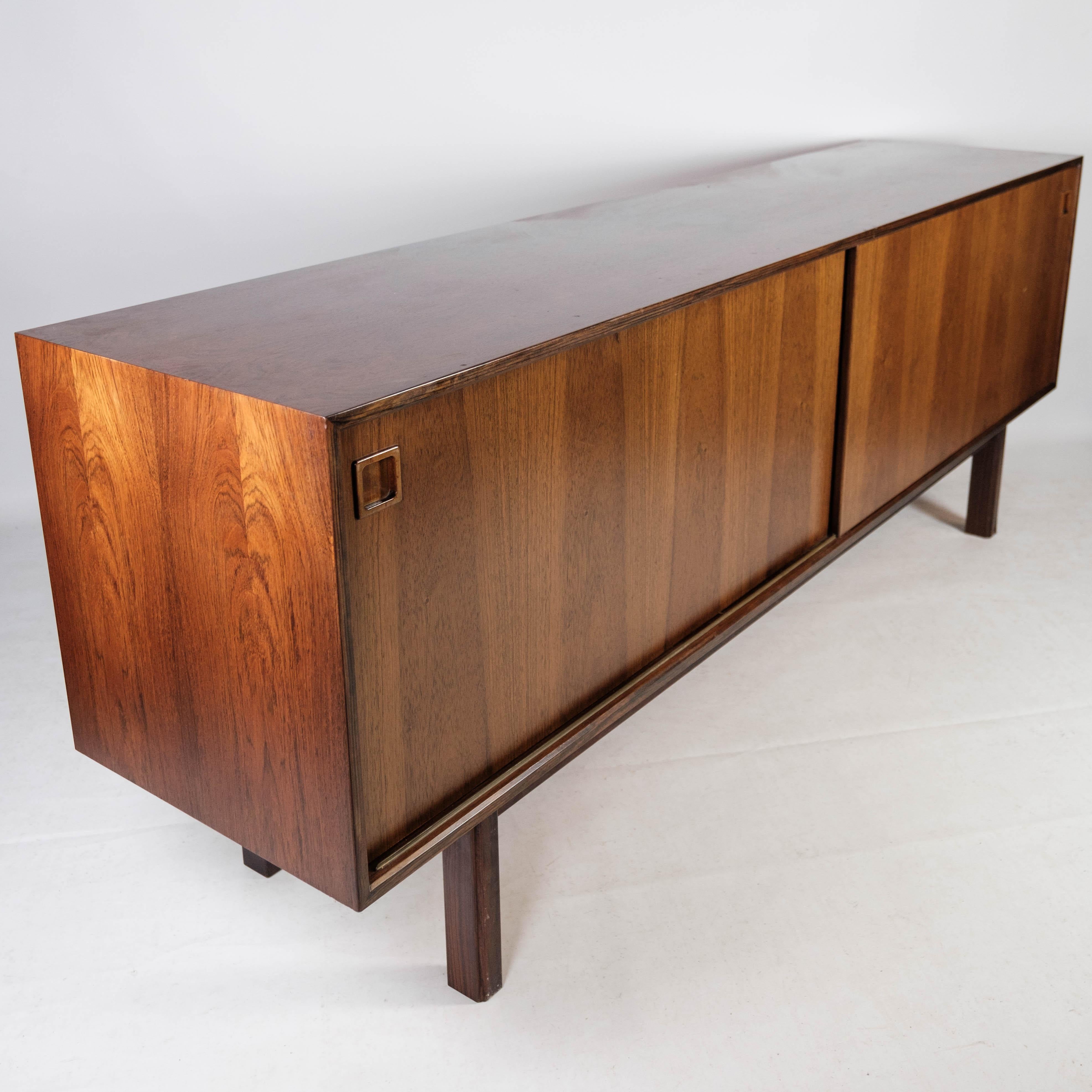 Sideboard in Rosewood with Sliding Doors Designed by Omann Junior from the 1960s 9