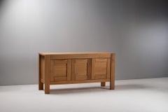 Sideboard in Solid Elm by Maison Regain, France, 1970s