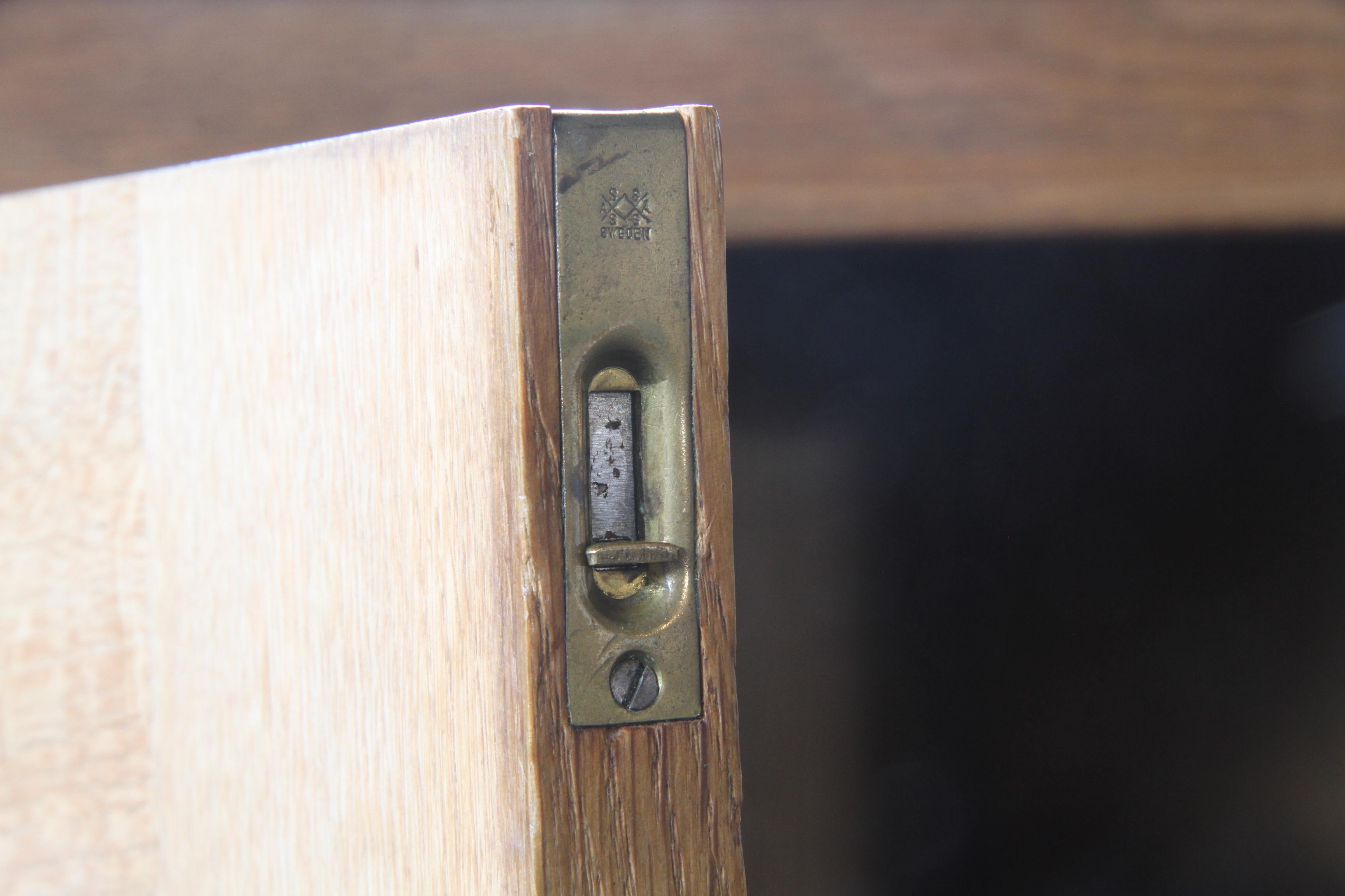 Sideboard in Solid Oak, Kjærnulf style, Brutalist Cabinet 1960s For Sale 9