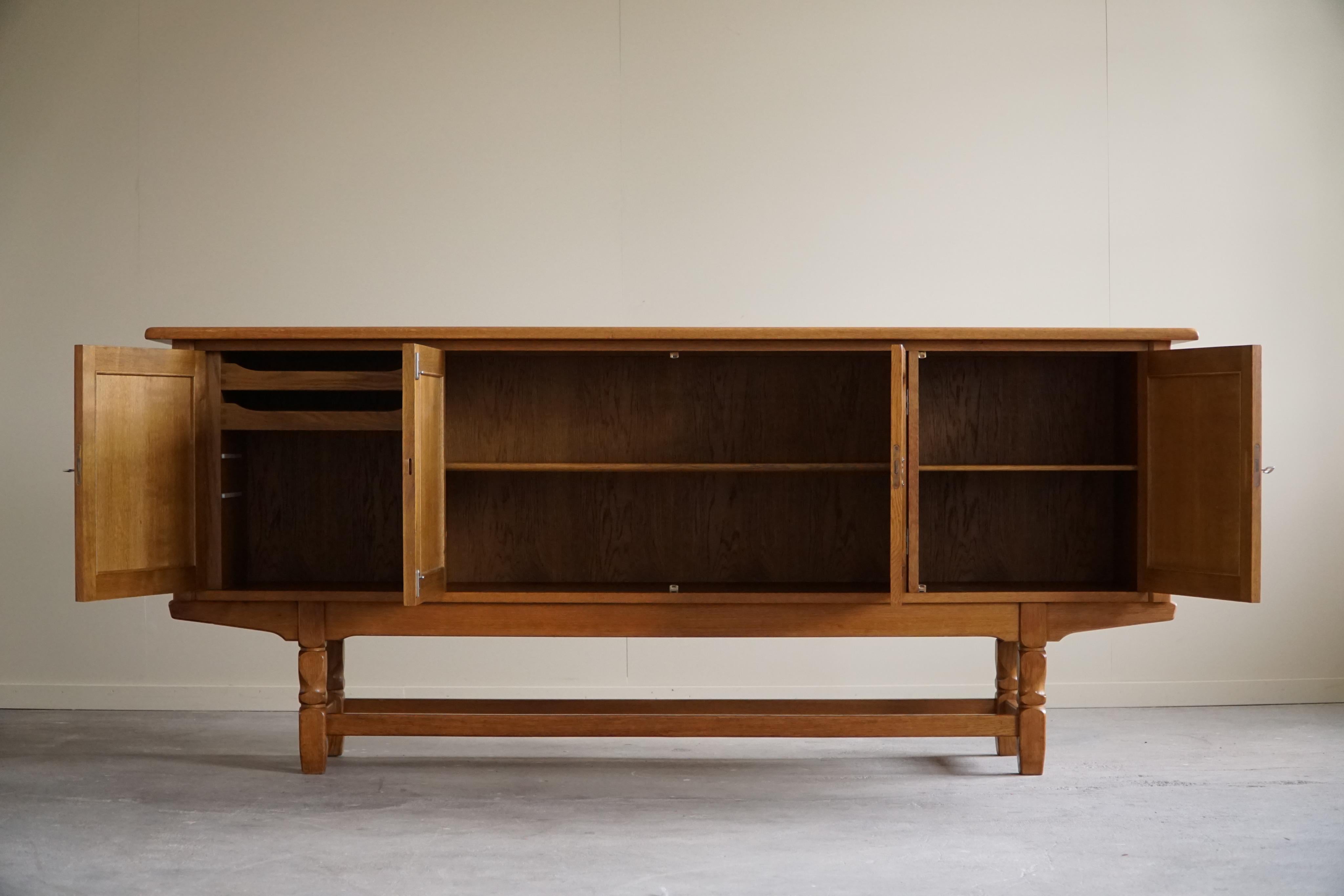 Sideboard in Solid Oak, Made by a Danish Cabinetmaker, Mid Century, 1960s 7
