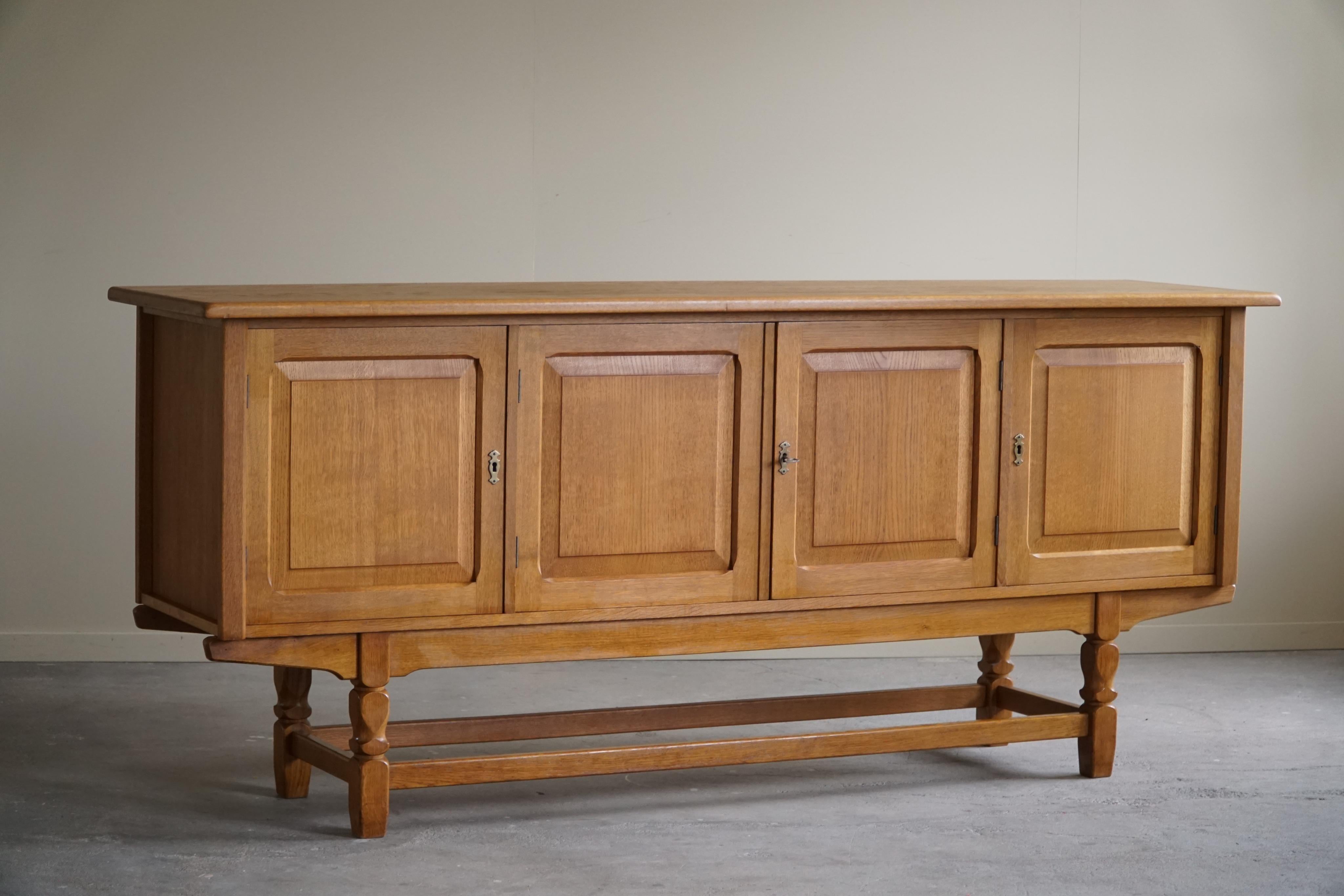 Sideboard in Solid Oak, Made by a Danish Cabinetmaker, Mid Century, 1960s 8