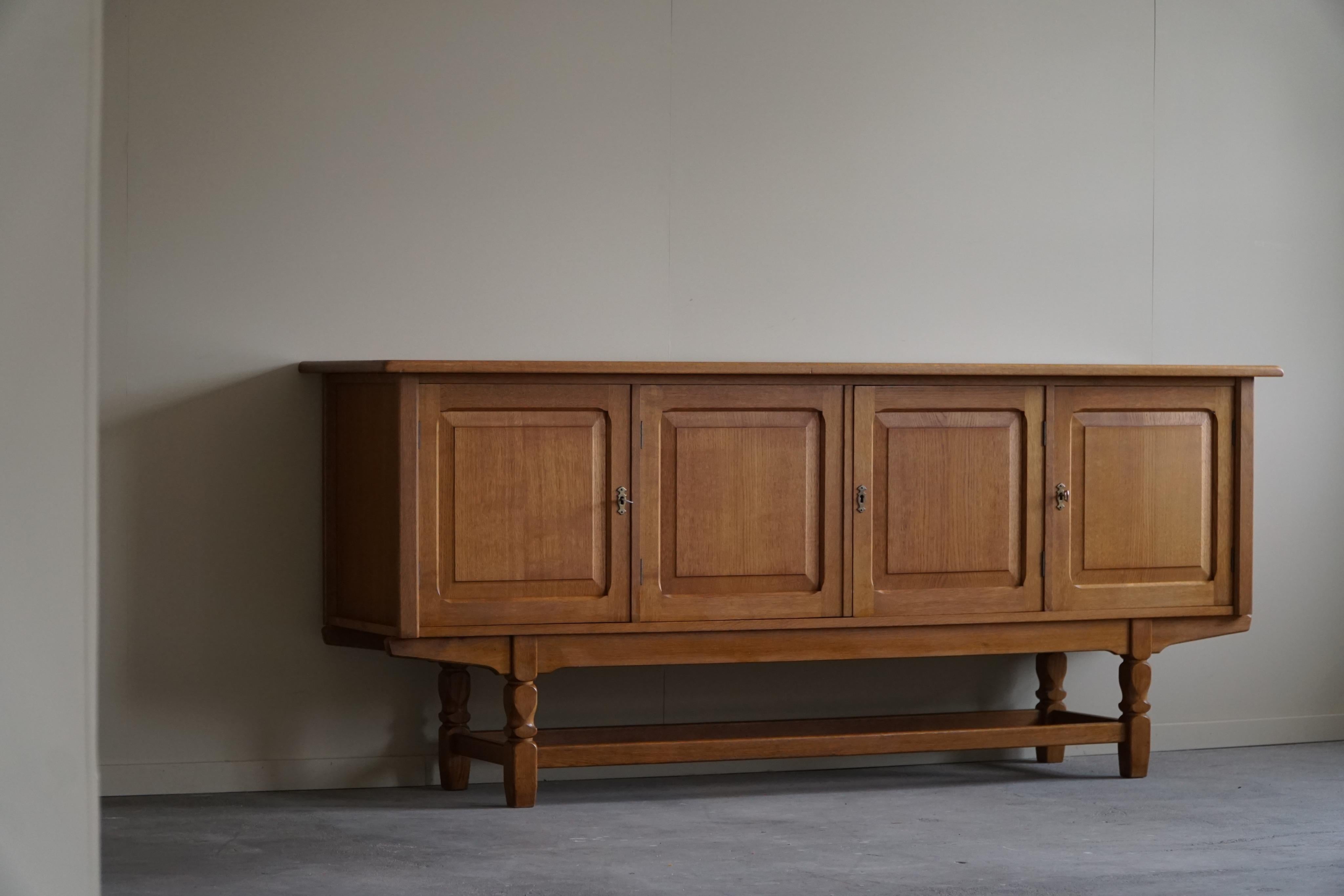 Sideboard in Solid Oak, Made by a Danish Cabinetmaker, Mid Century, 1960s 9