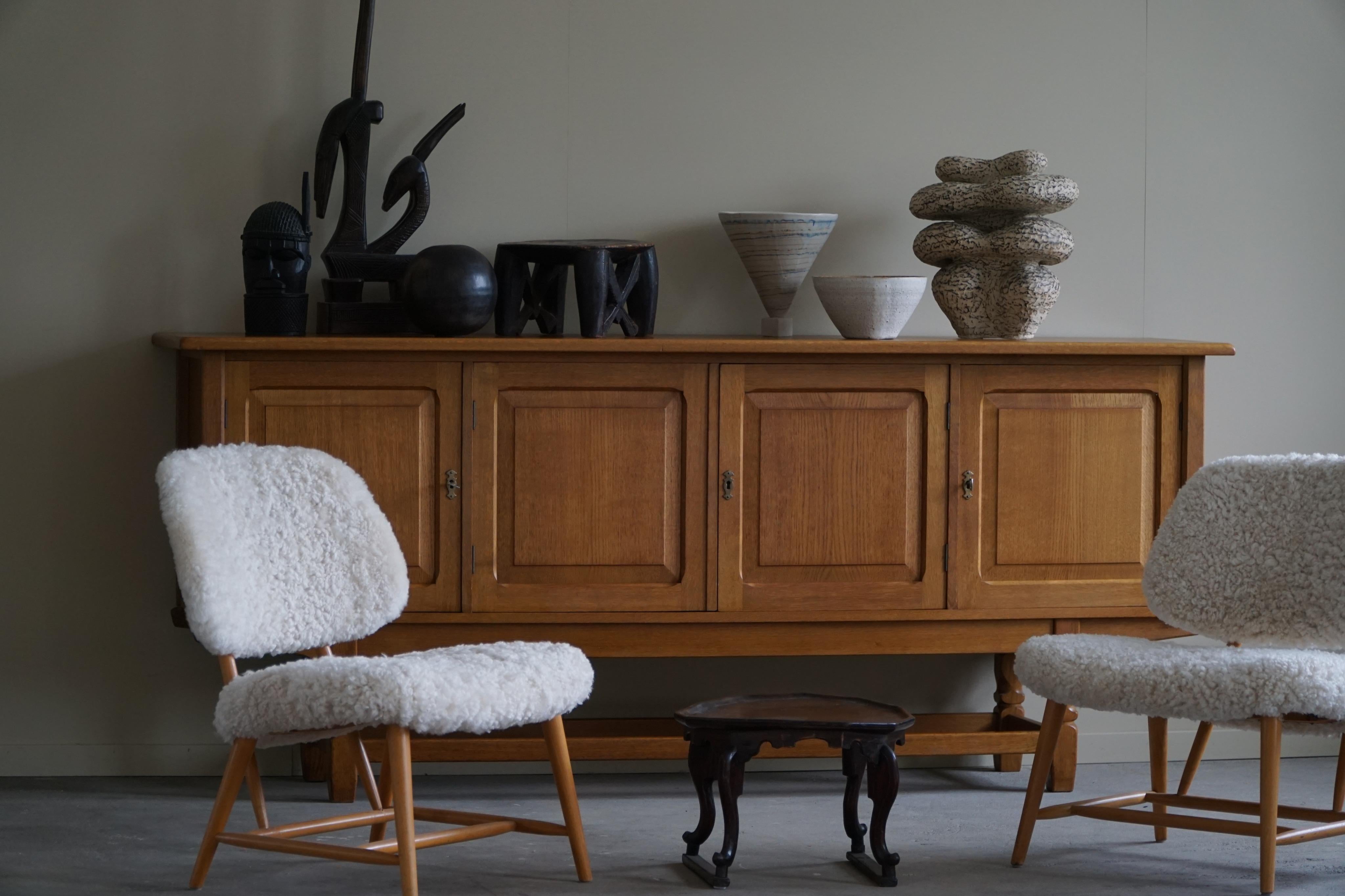 Mid-Century Modern Sideboard in Solid Oak, Made by a Danish Cabinetmaker, Mid Century, 1960s