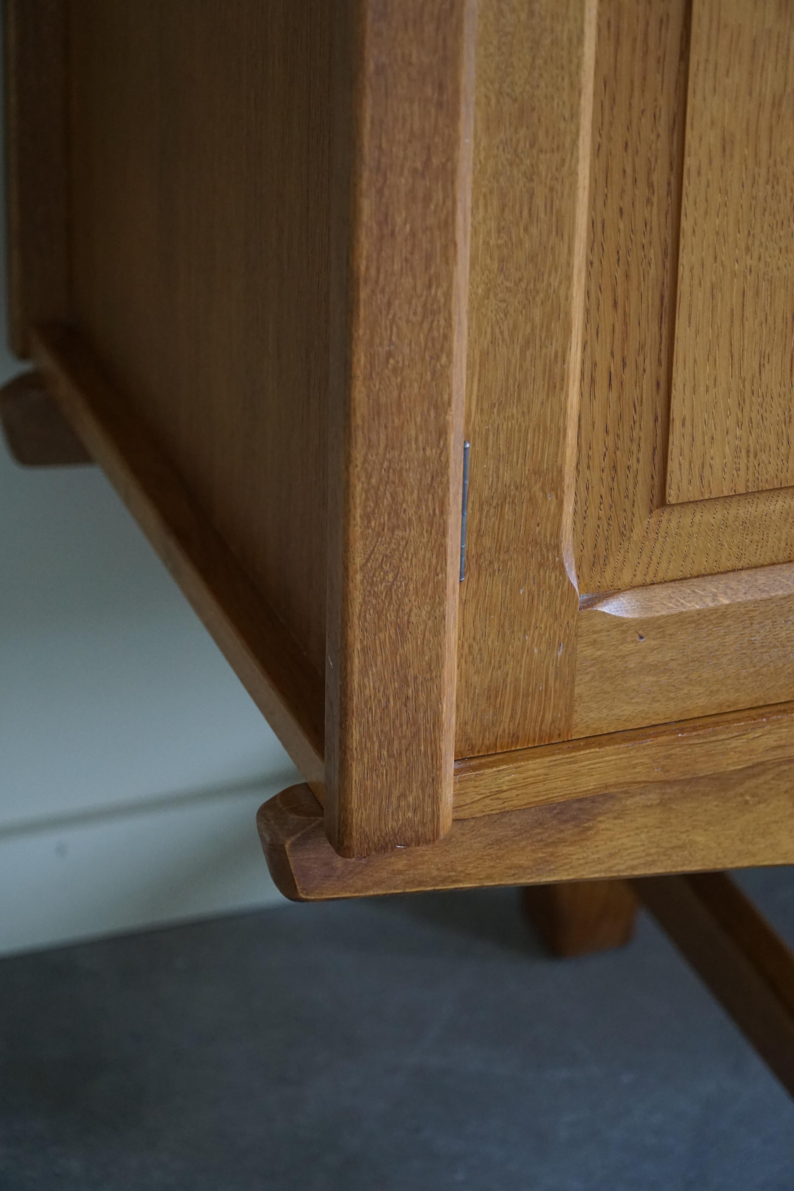 Sideboard in Solid Oak, Made by a Danish Cabinetmaker, Mid Century, 1960s In Good Condition In Odense, DK