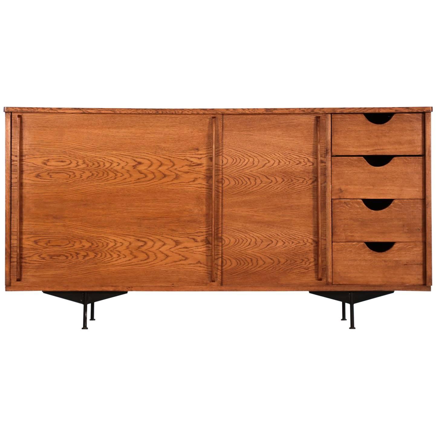 Sideboard in Style of Jean Prouvé Design, 1960 Oak