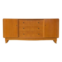 Credenza in sicomoro del 1940 circa nello stile di André Arbus
