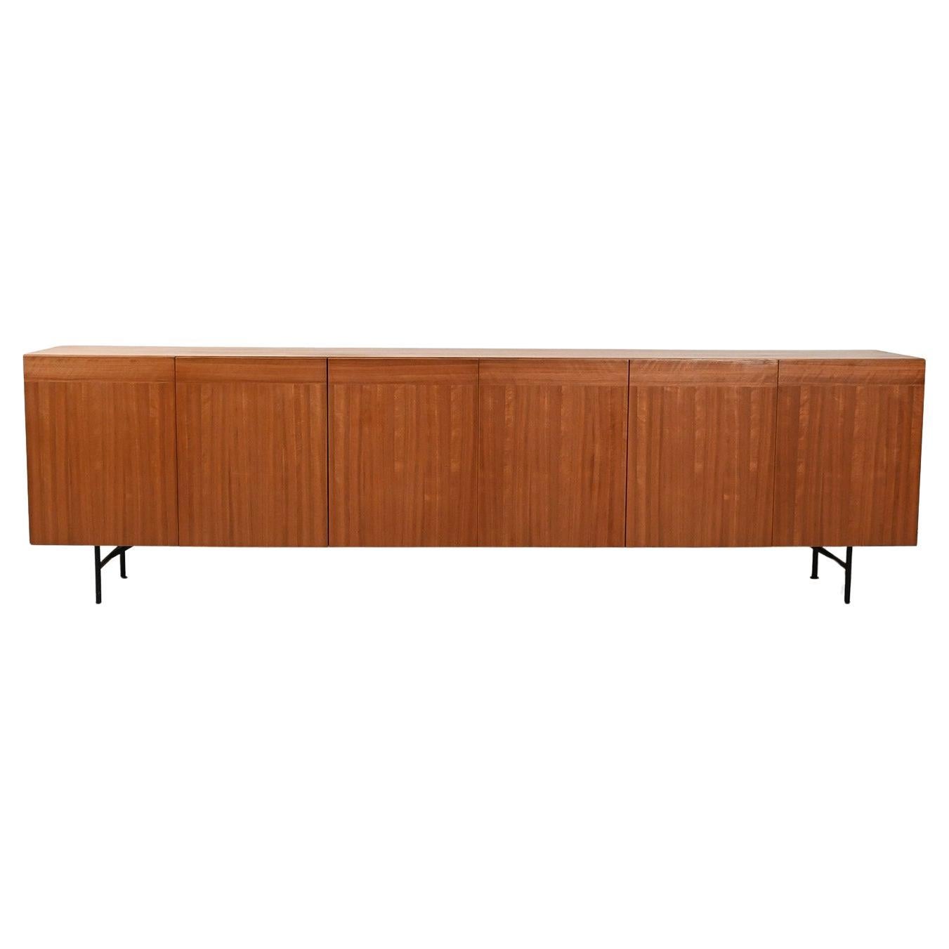 Six-door teak sideboard attributed to Nils Jonsson For Sale
