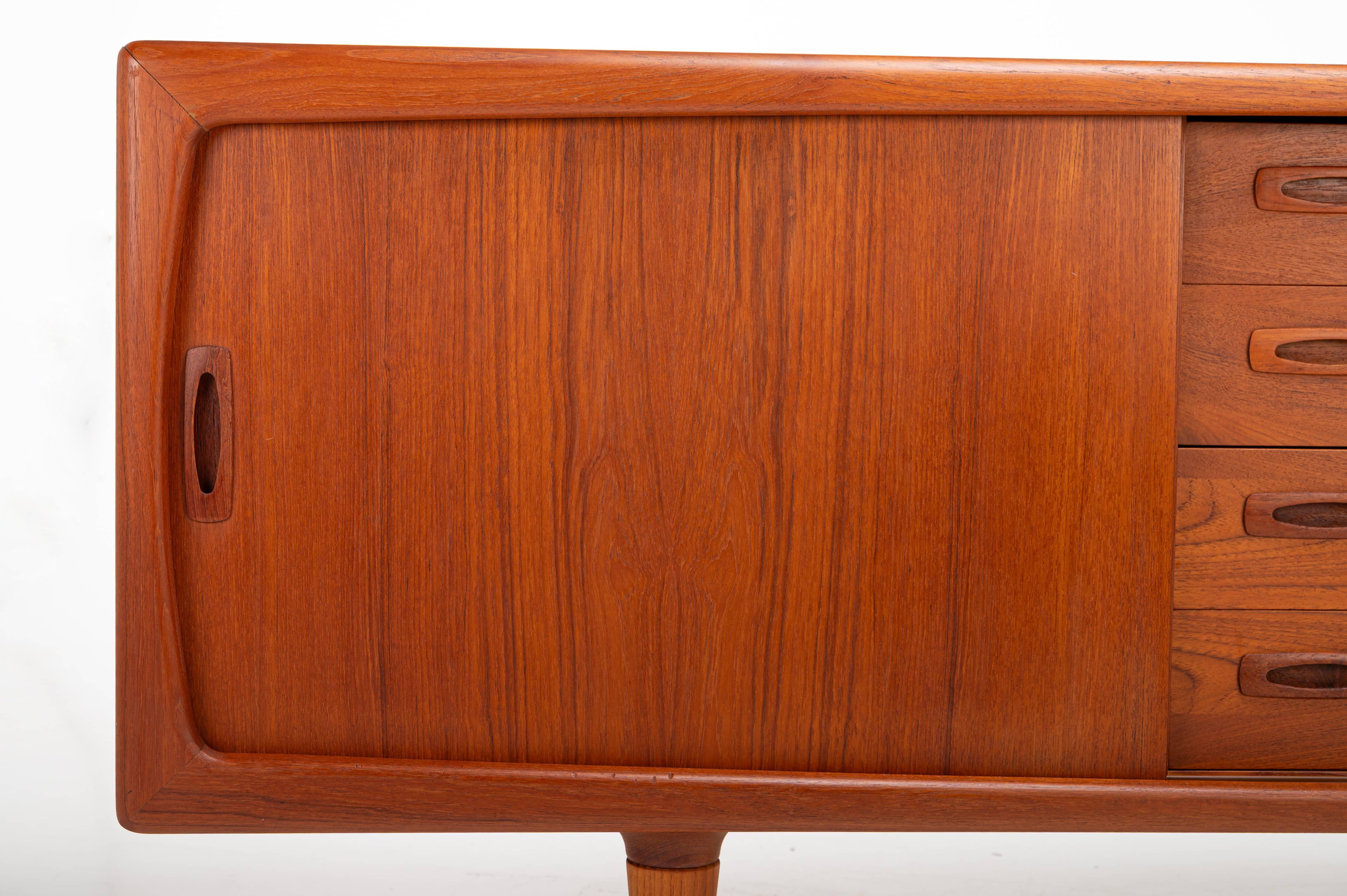 Credenza in teak di H. A. Hansen, Danimarca, anni '60 in vendita 7