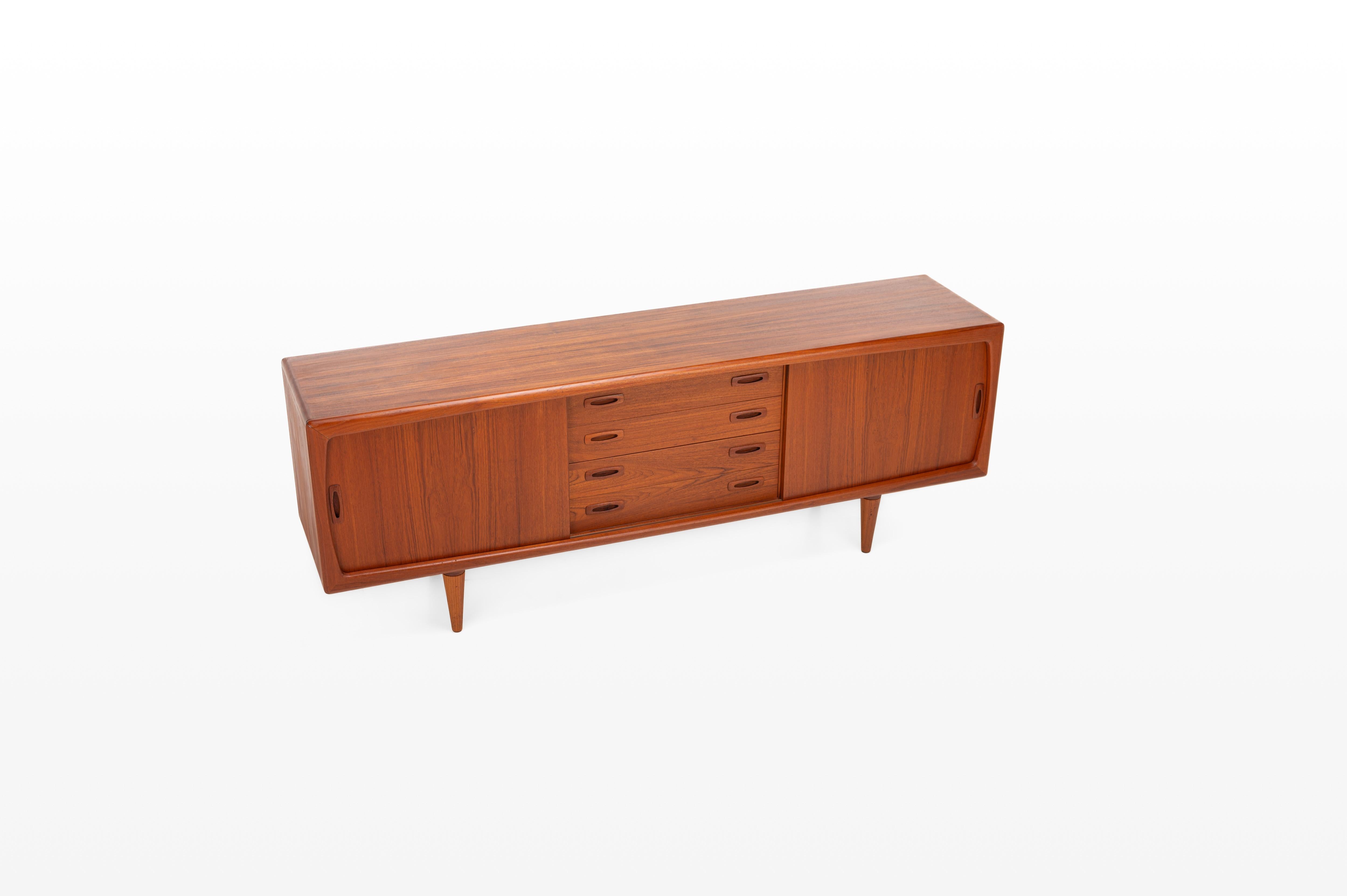 Danese Credenza in teak di H. A. Hansen, Danimarca, anni '60 in vendita