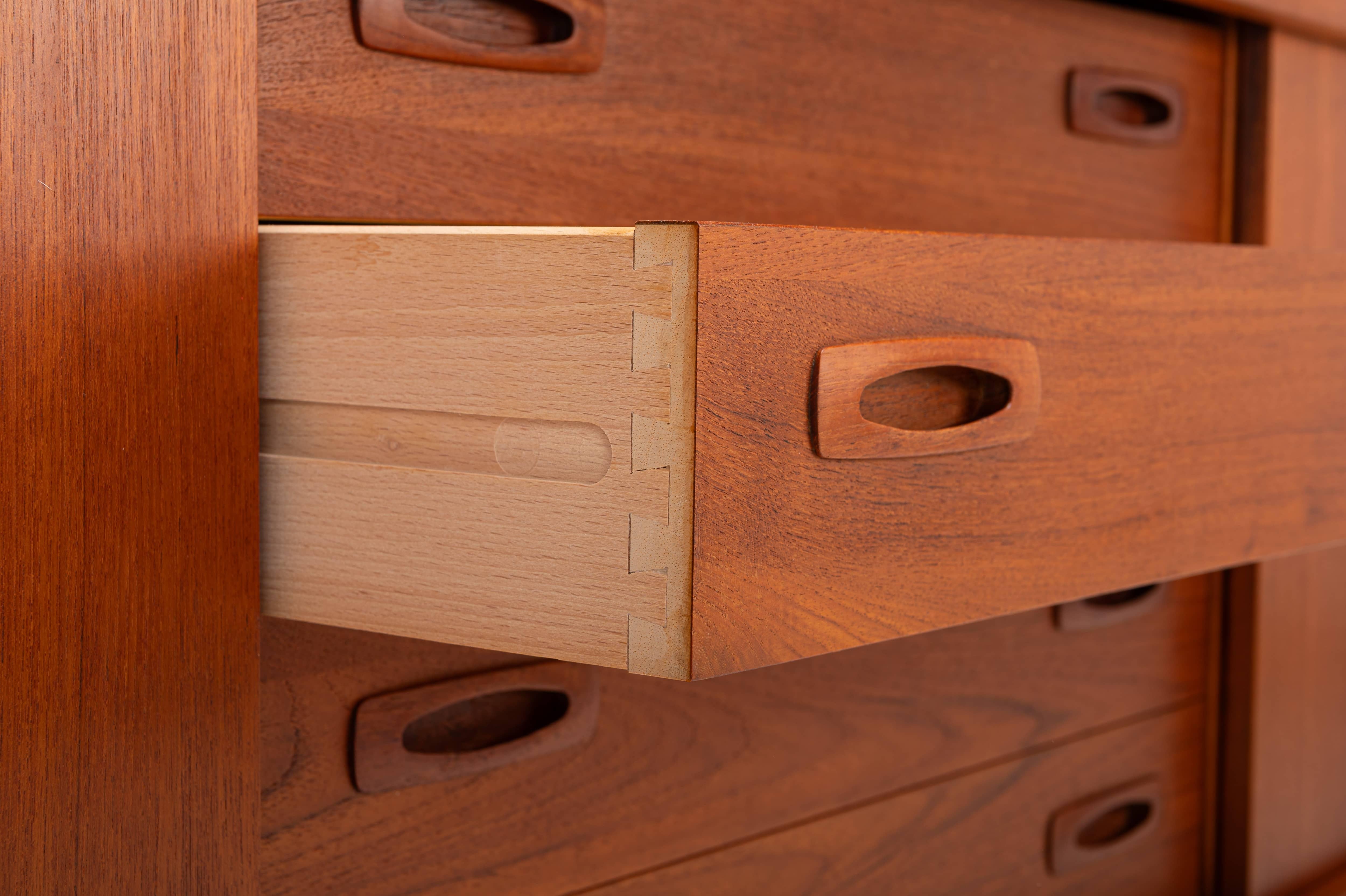 XX secolo Credenza in teak di H. A. Hansen, Danimarca, anni '60 in vendita