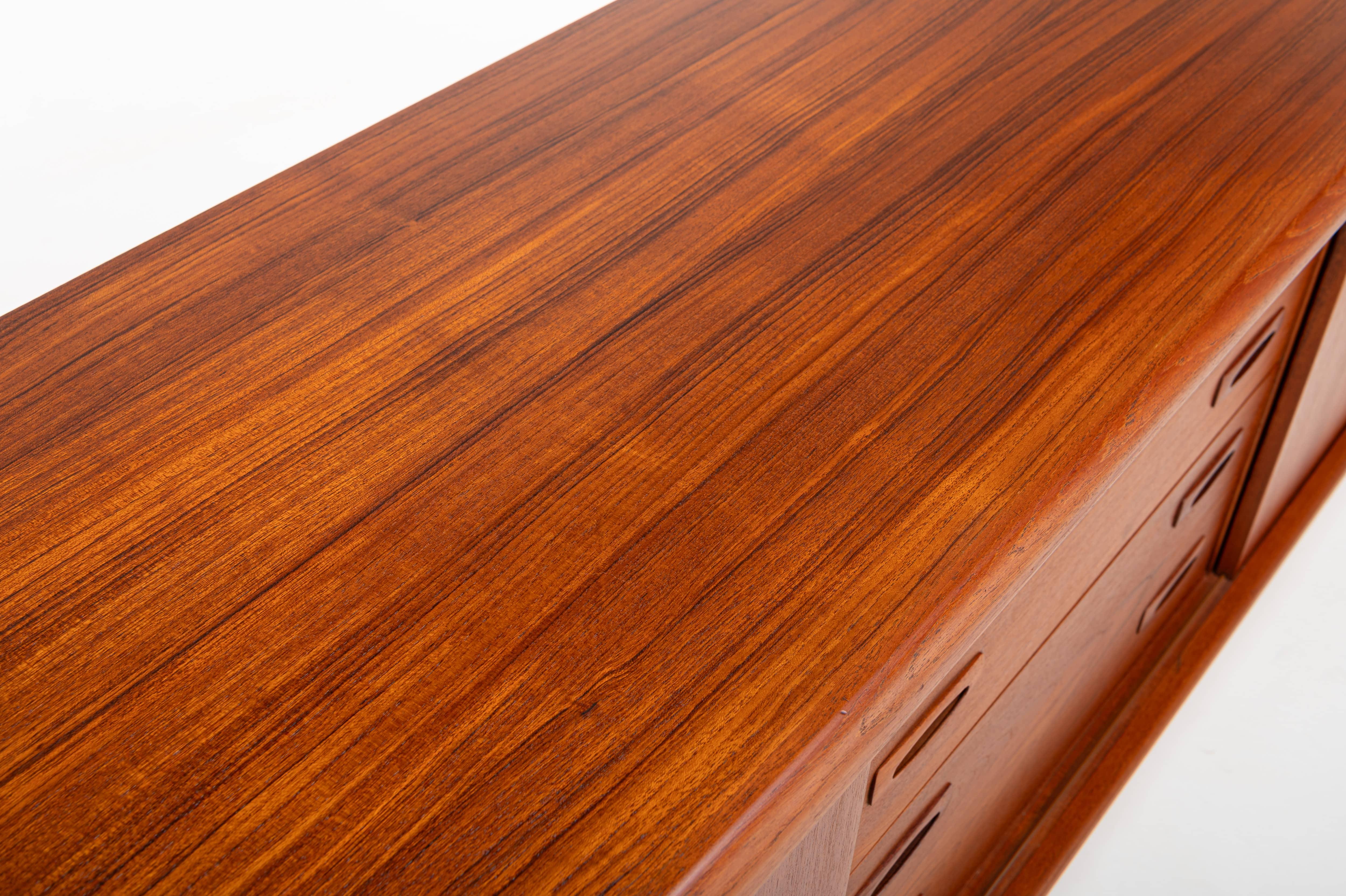 Credenza in teak di H. A. Hansen, Danimarca, anni '60 in vendita 1