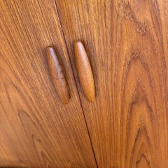 Teak sideboard with retractable doors, Denmark 1960
