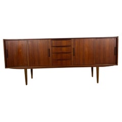 Credenza in teak con ante scorrevoli e Cassetti - Mid-Century