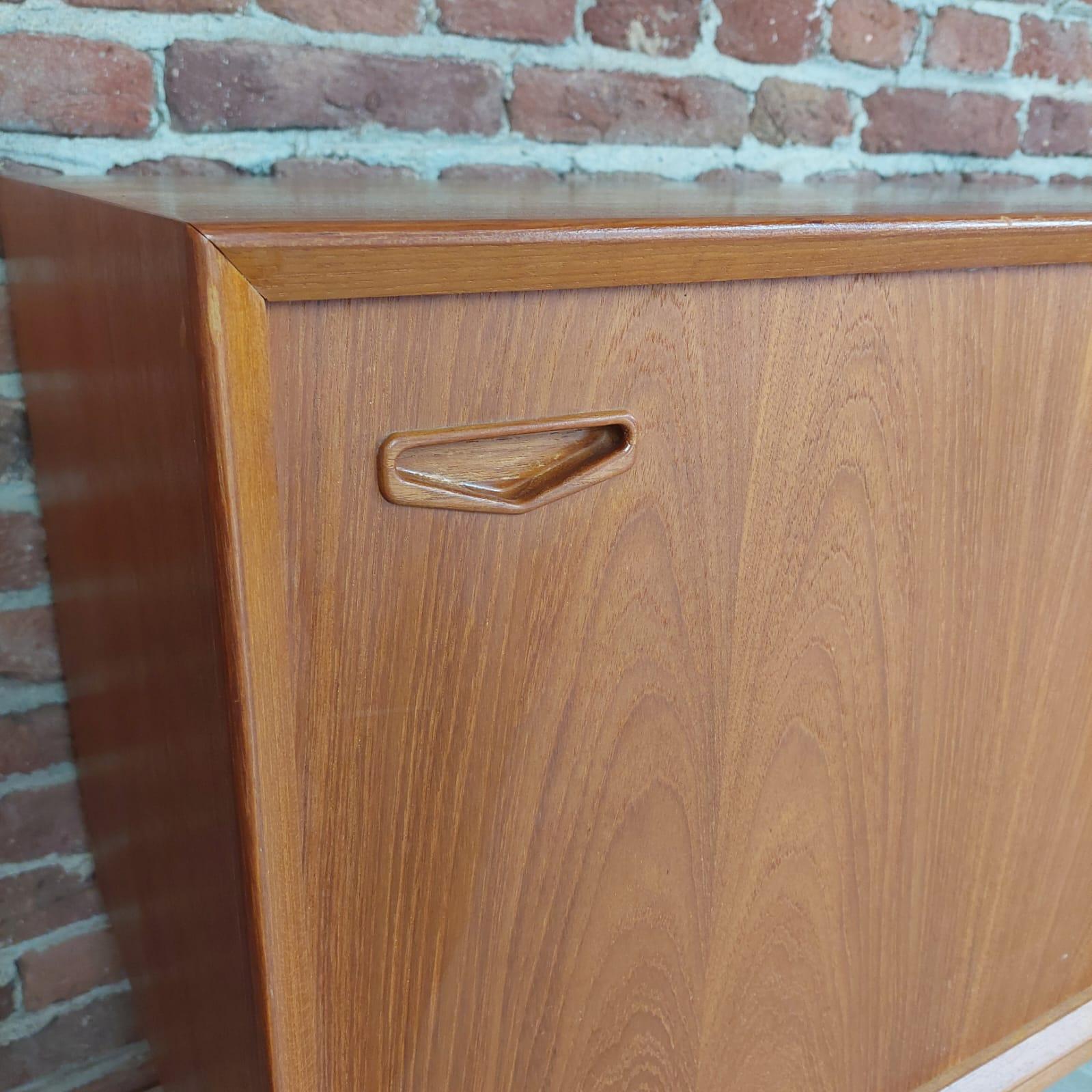 Veneer Sideboard in teak, Denmark 1960