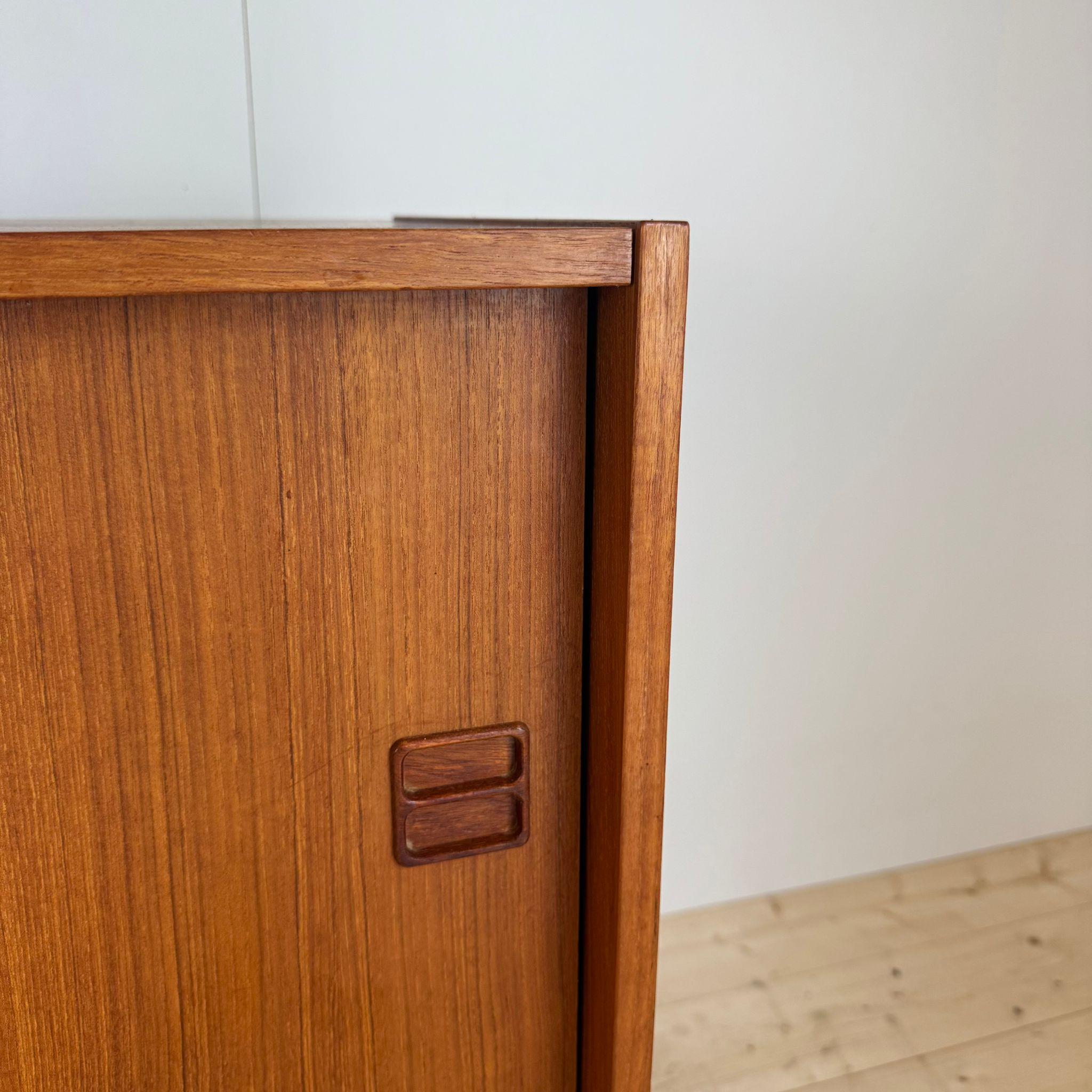 Veneer Sideboard in teak, Denmark 1960s For Sale
