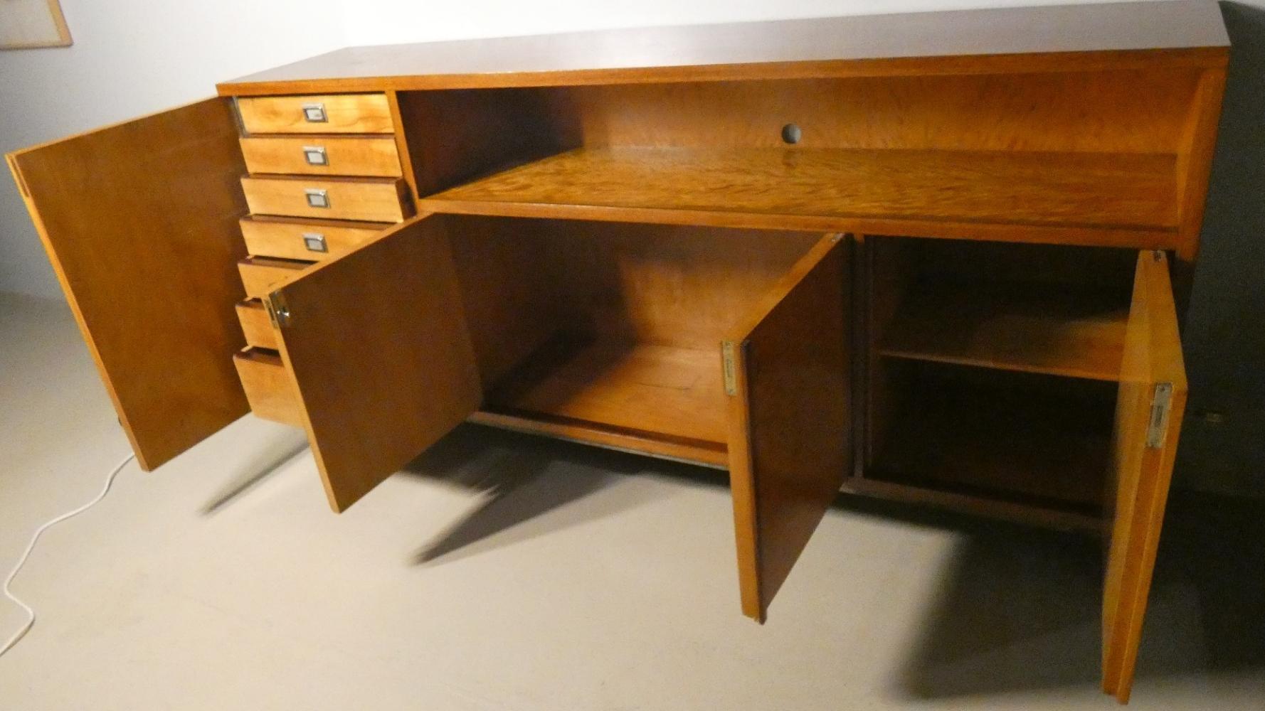 Italian Solid Teak Sideboard, Italy 1970s For Sale