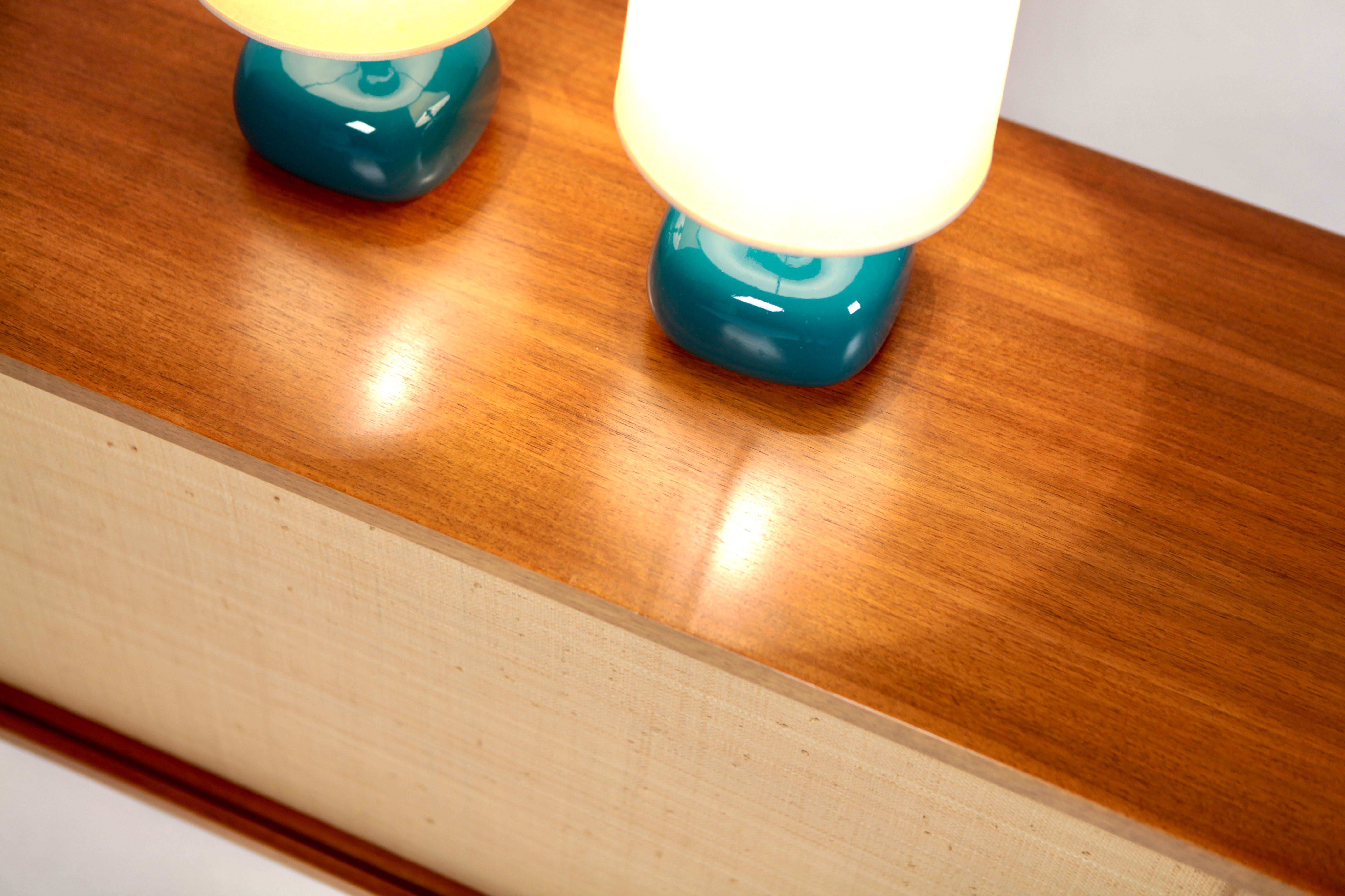 Sideboard in Teak & Seagrass by Florence Knoll, Designed 1947 7