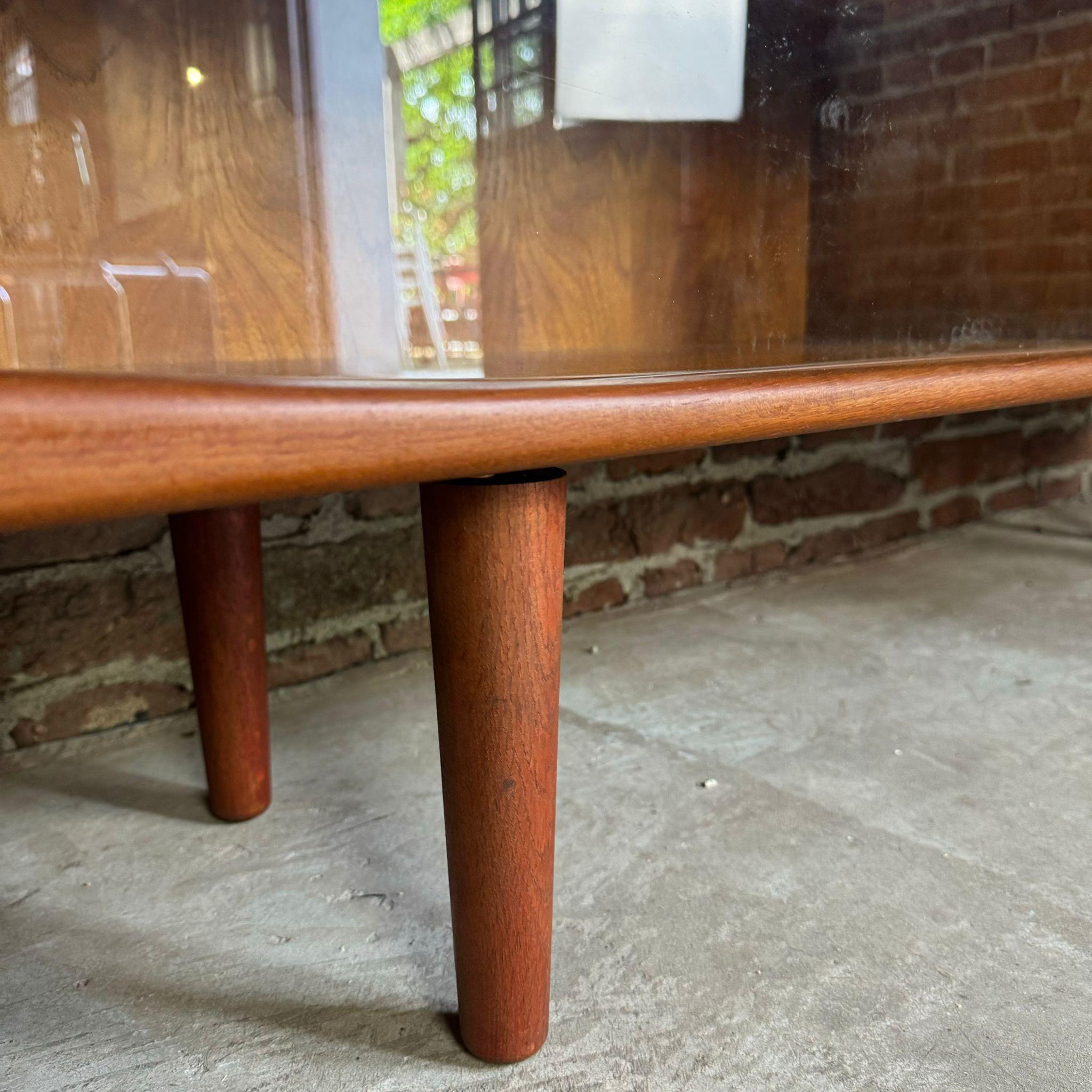 Sideboard in teak with glass sliding doors, Denmark 1960 1