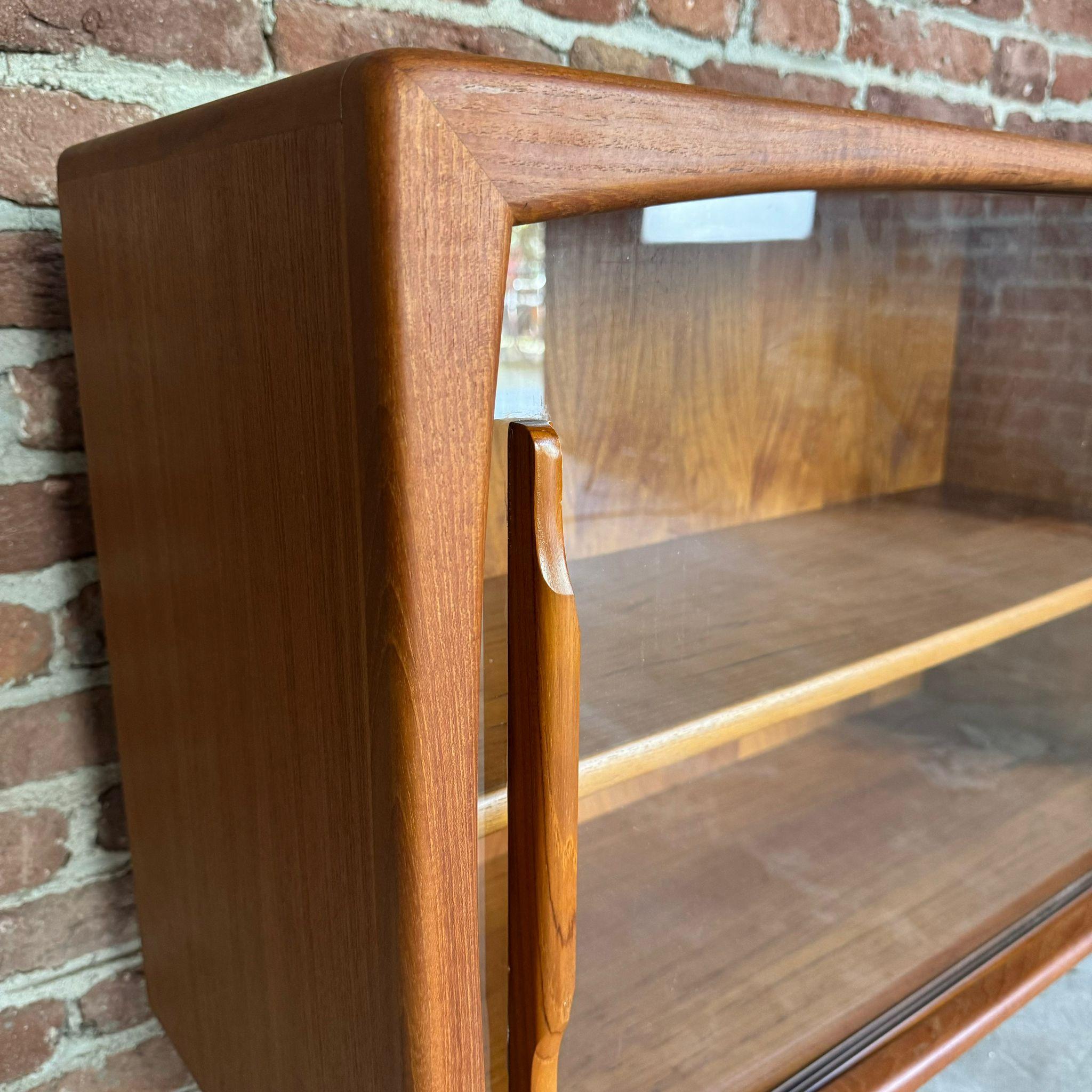 Sideboard in teak with glass sliding doors, Denmark 1960 2