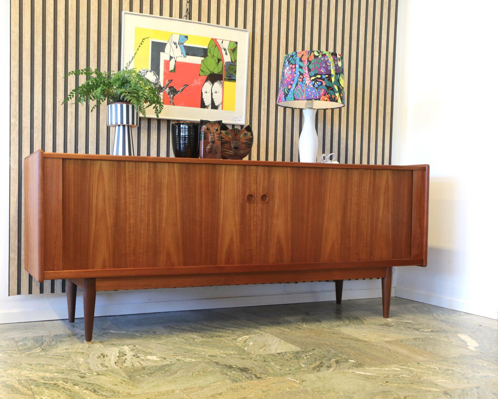 Sideboard in Teak with Tambour Doors by George Tanier for Sibast, 1960s 6