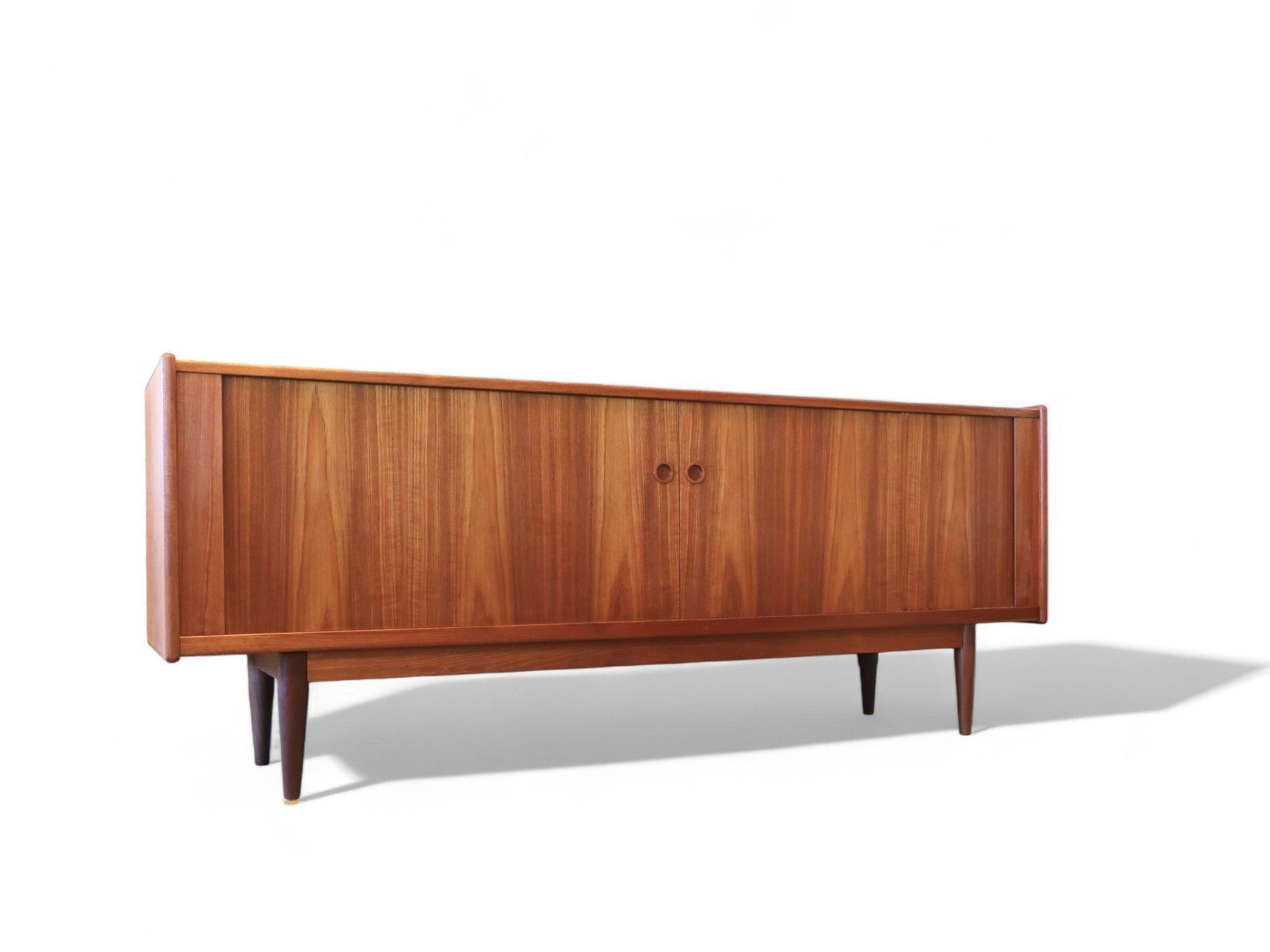 Sideboard in Teak with Tambour Doors by George Tanier for Sibast, 1960s 7