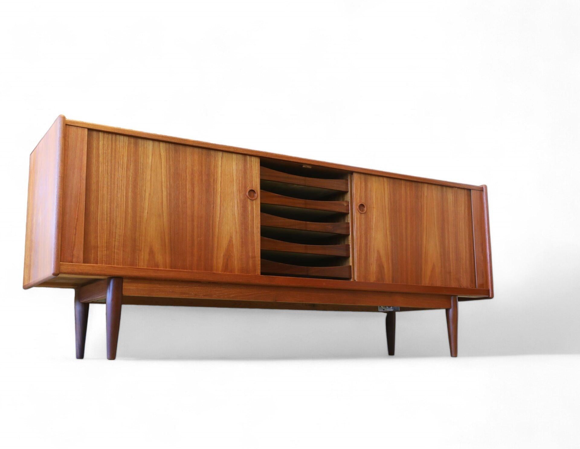 Sideboard in Teak with Tambour Doors by George Tanier for Sibast, 1960s 11