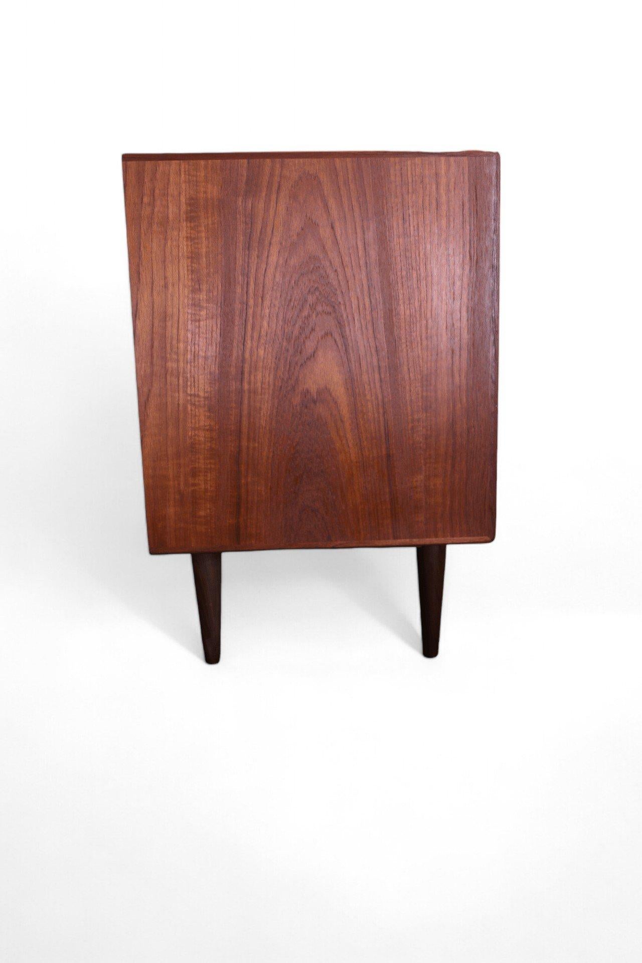 Scandinavian Modern Sideboard in Teak with Tambour Doors by George Tanier for Sibast, 1960s