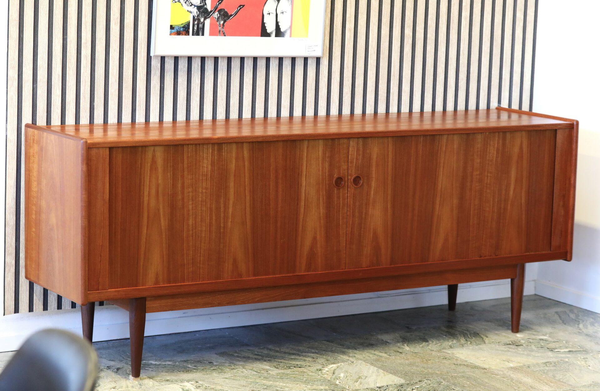 Sideboard in Teak with Tambour Doors by George Tanier for Sibast, 1960s 1