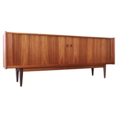 Sideboard in Teak with Tambour Doors by George Tanier for Sibast, 1960s
