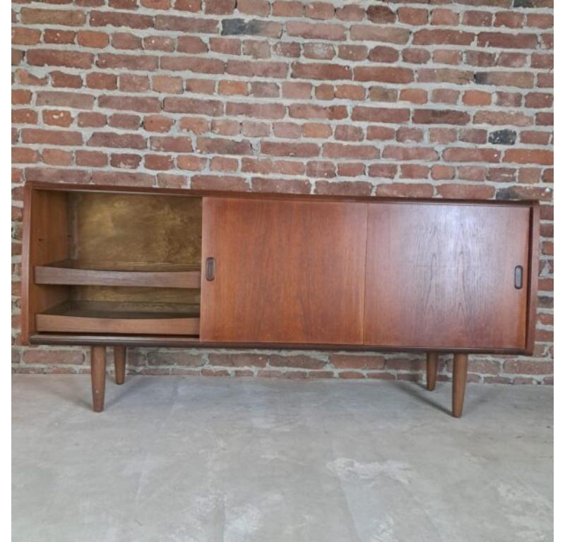 Danish Sideboard in Teak with Three Sliding Doors, Denmark, 1960 For Sale