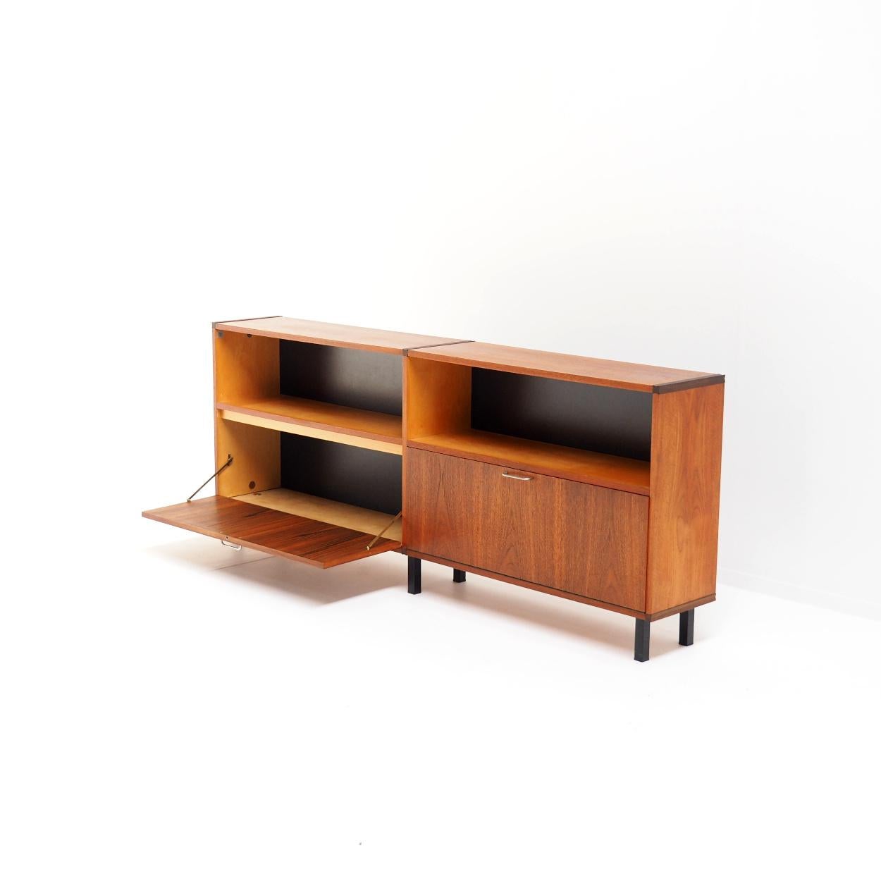 Mid-Century Modern Sideboard in Teak with Two Fall Fronts by Cees Braakman for Pastoe For Sale