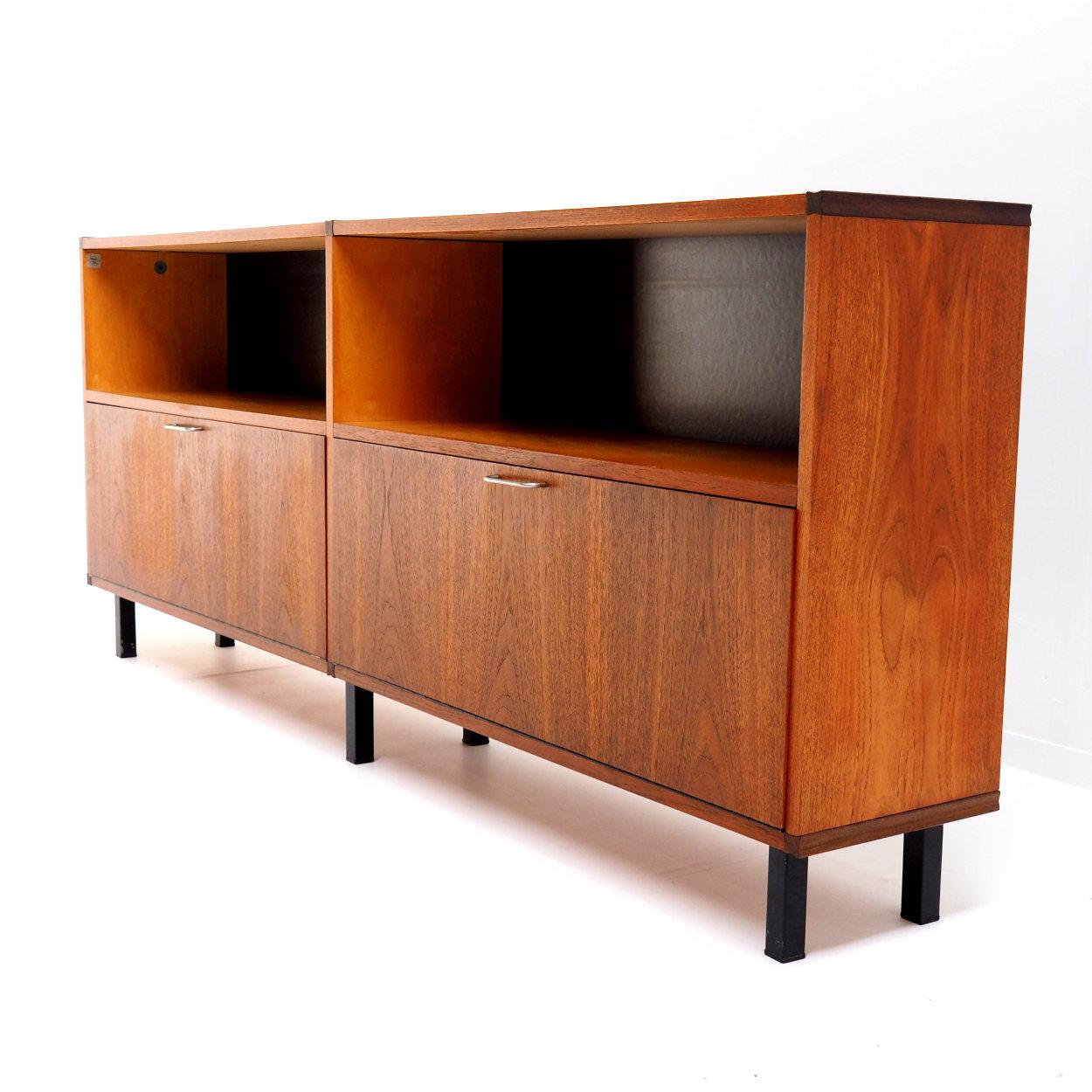 Dutch Sideboard in Teak with Two Fall Fronts by Cees Braakman for Pastoe For Sale