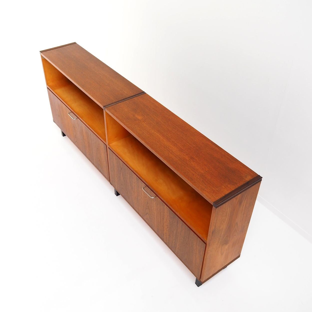 Mid-20th Century Sideboard in Teak with Two Fall Fronts by Cees Braakman for Pastoe For Sale