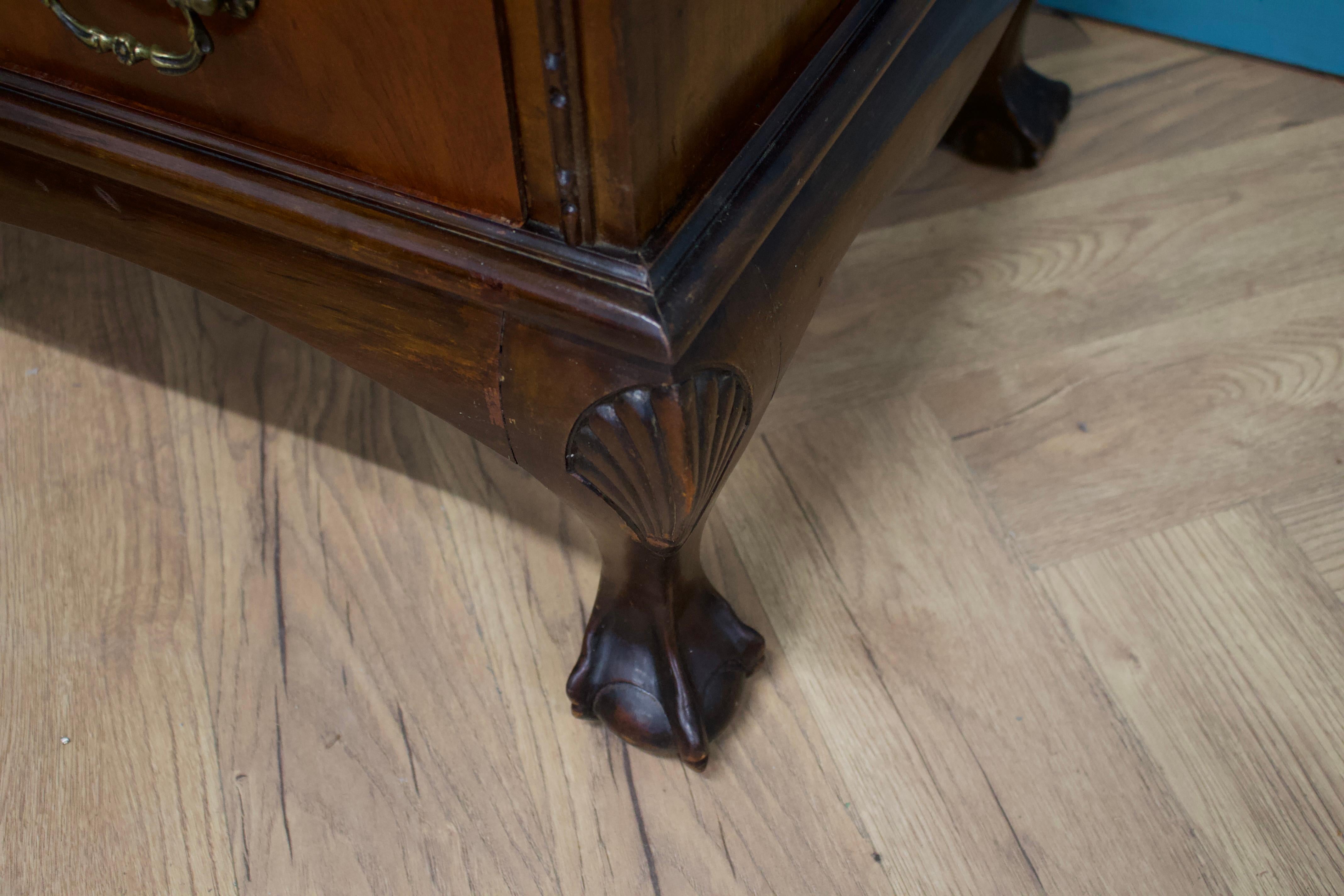 Walnut Sideboard in the manner of Chippendale, 1920s For Sale