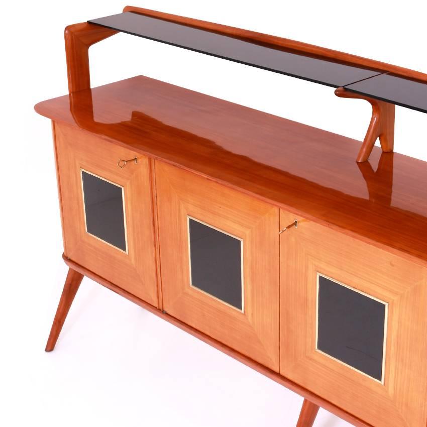 Cherry Sideboard in the Style of Ico Parisi, Italy, Mid-20th Century