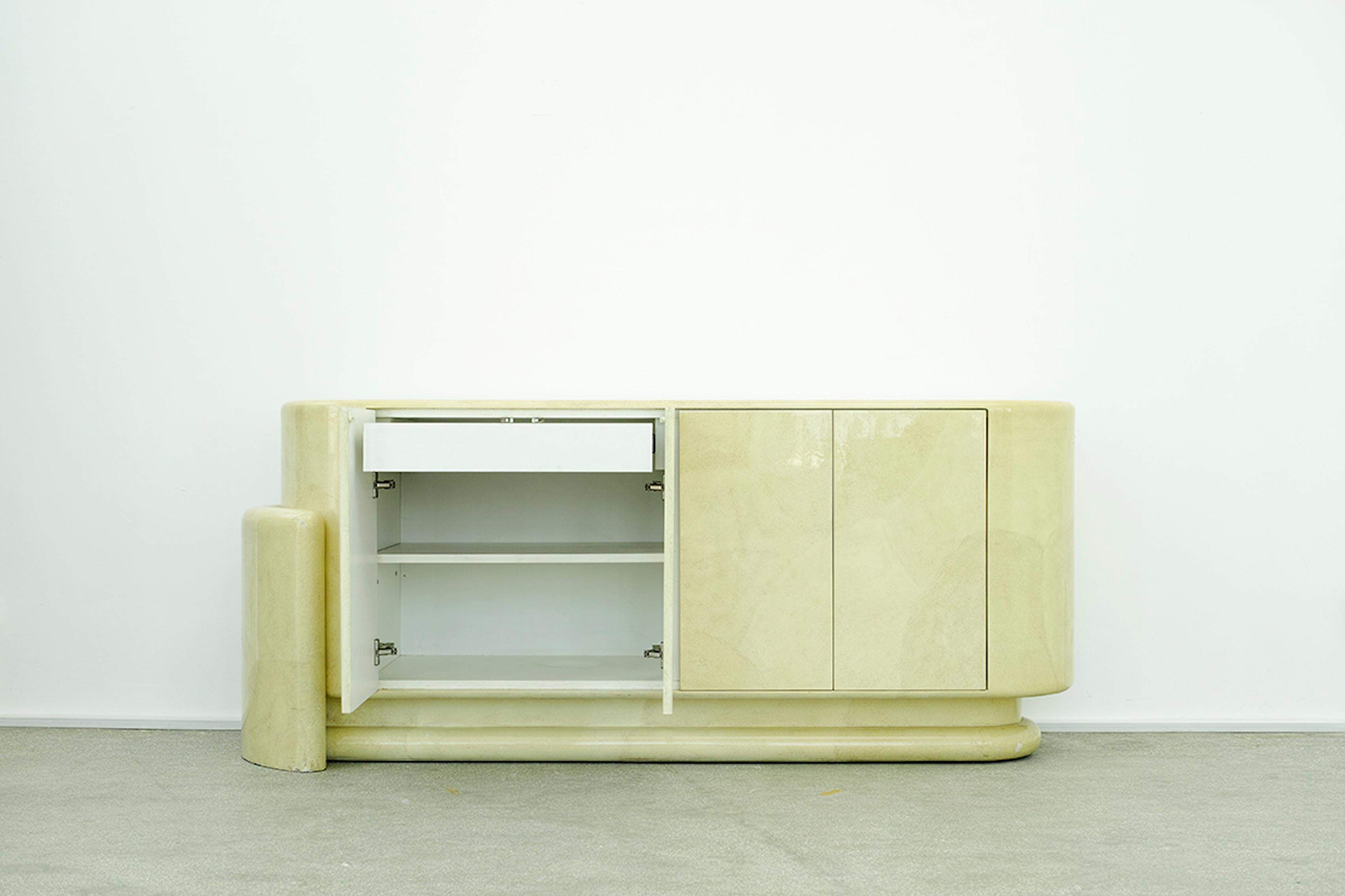 Mid-Century Modern Sideboard in the Style of Karl Springer, USA, 1970s