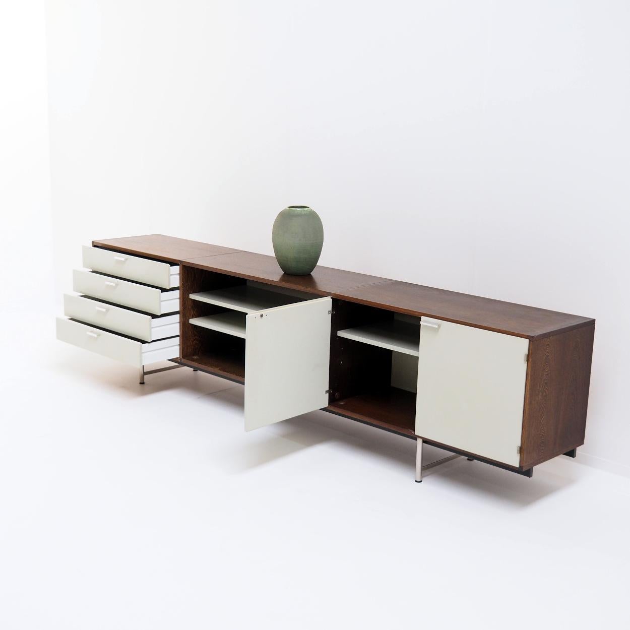 Mid-Century Modern Sideboard in Wengé and White by Cees Braakman for Pastoe