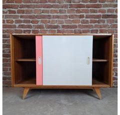Sideboard in White and Pink, Czechoslovakia, 1960