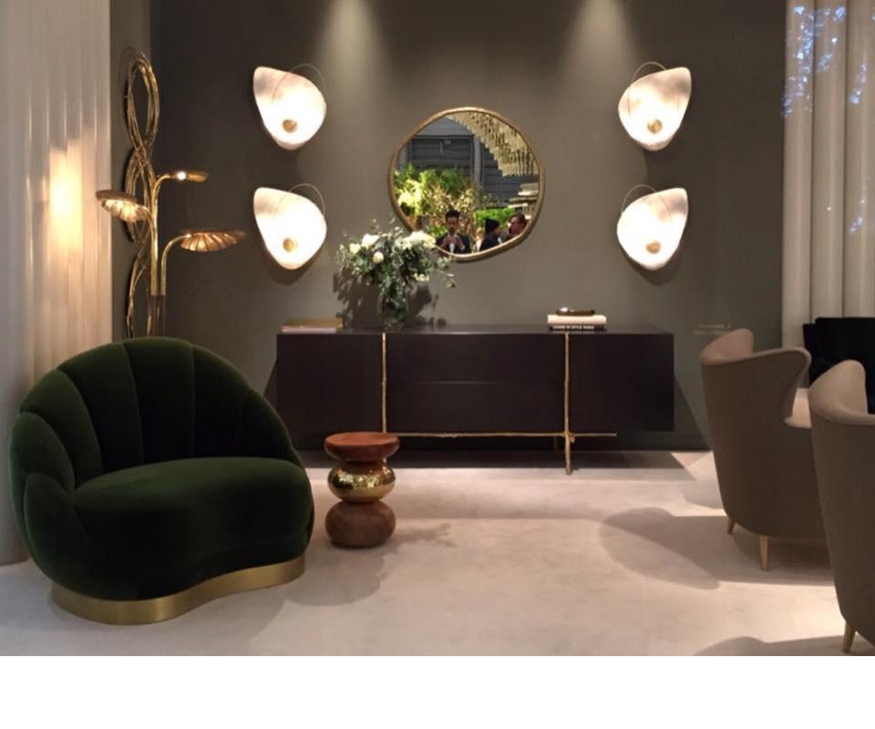 Hand-Crafted Sideboard in Wood Veneer Body & Cast Brass Structure For Sale