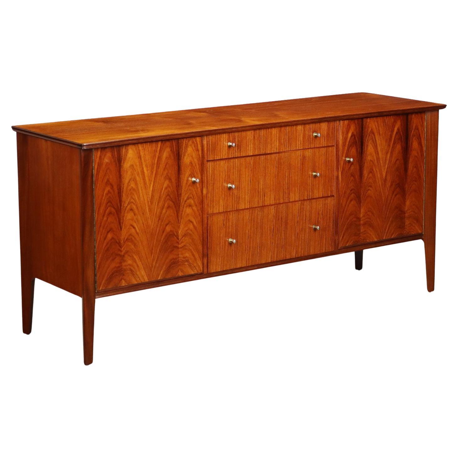 Buffet anglais des années 50-60, bois et laiton, marron  en vente