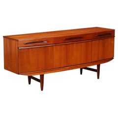 Vintage English 1960s sideboard, brown, teak veneer