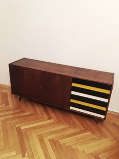 Sideboard Jiri Jiroutek for Interier Praha, U 460 Yellow and Gray