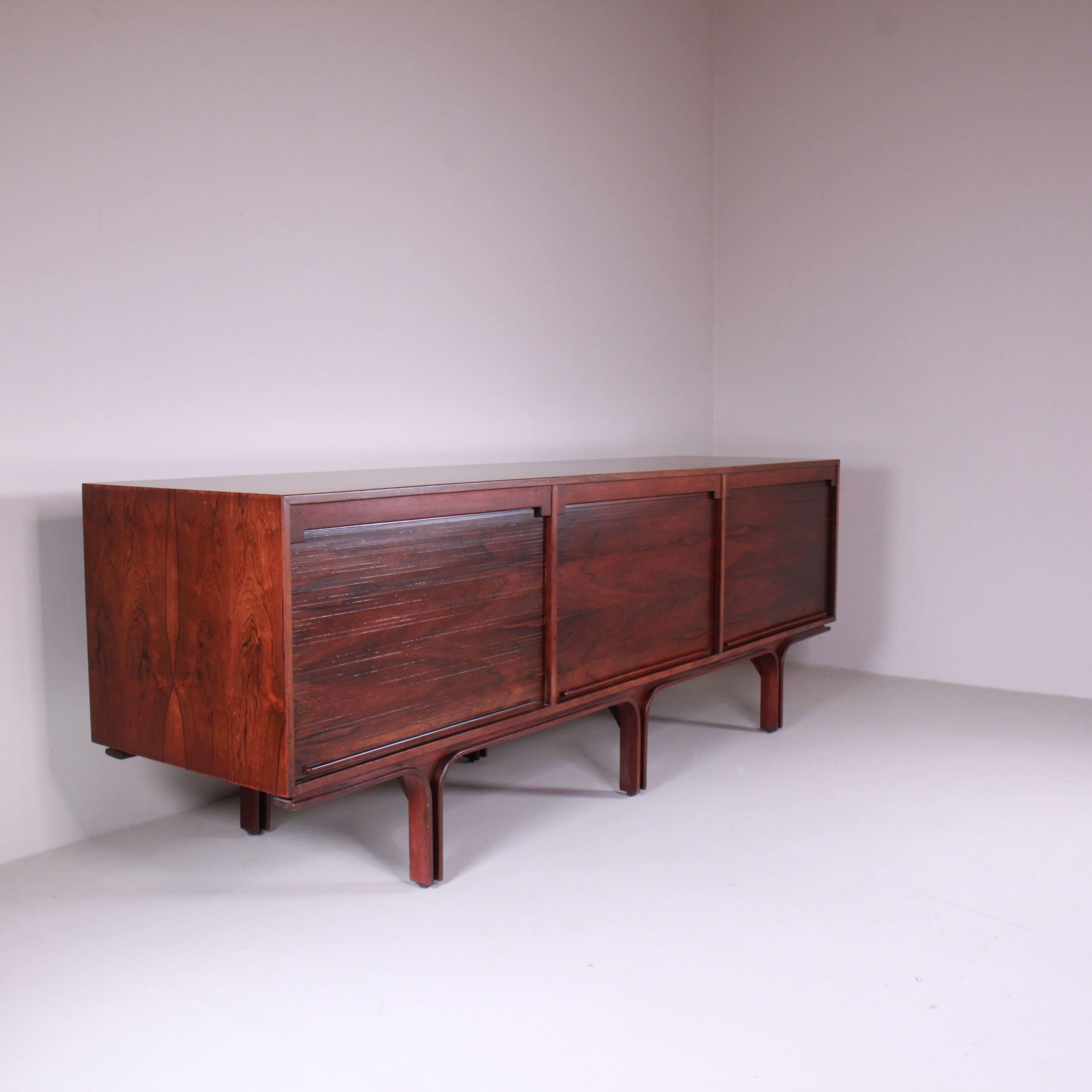 Kingwood Sideboard M501, Gianfranco Frattini, Bernini, 1960 For Sale