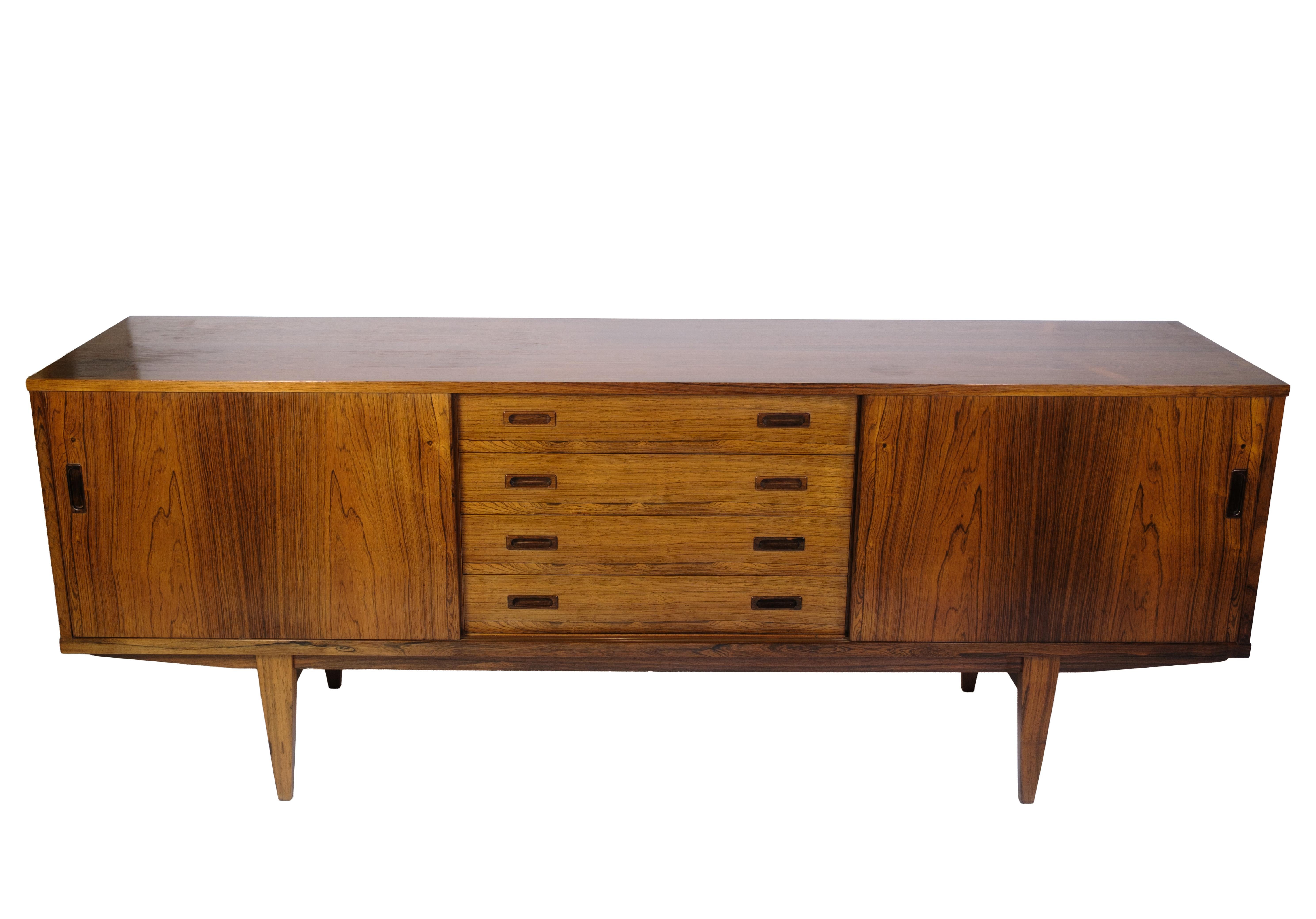 Mid-Century Modern Sideboard Made In Rosewood, Danish Design From 1960s For Sale