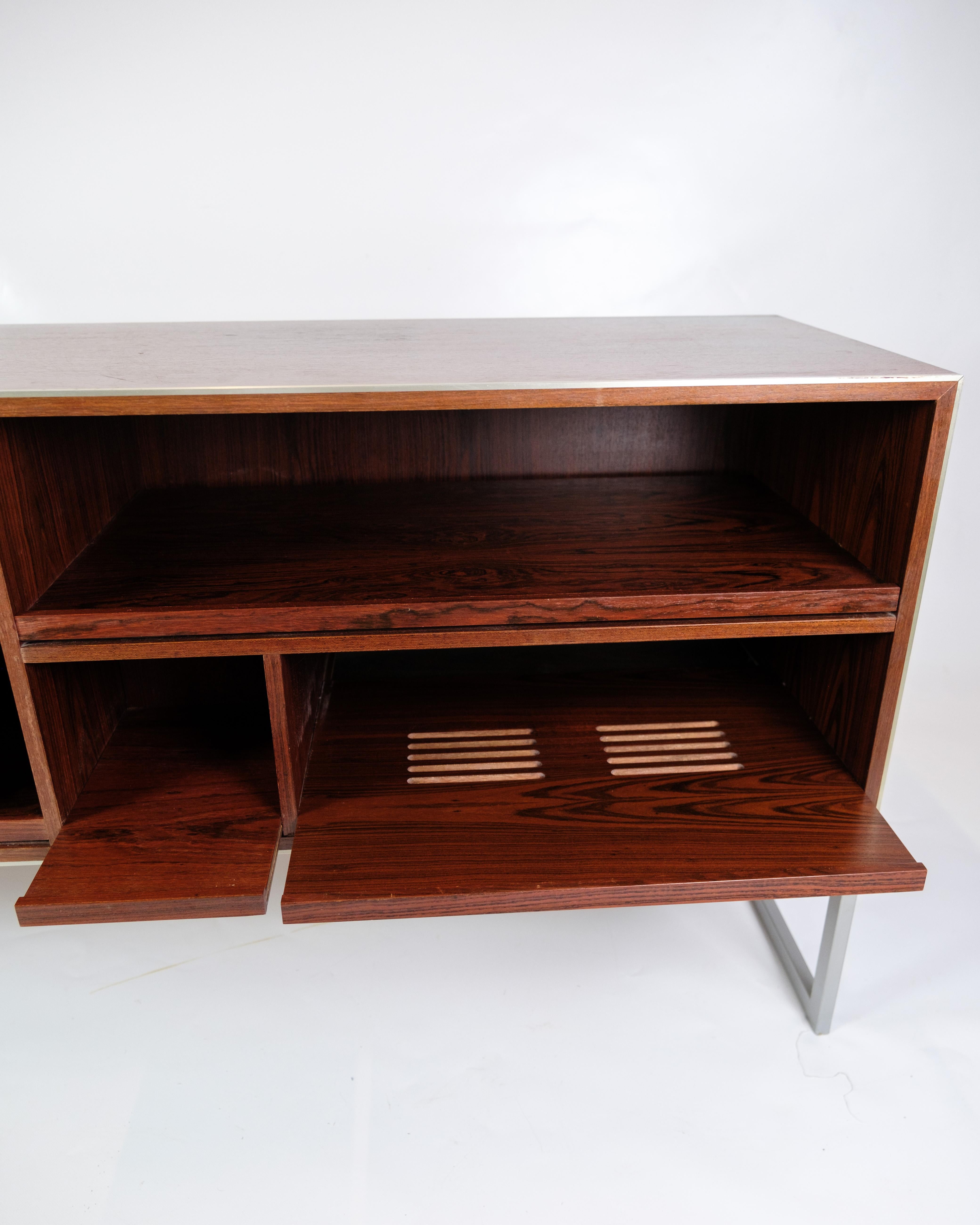 Late 20th Century Sideboard Made In Rosewood & Metal Frame By Jacob Jensen For B&O From 1970s