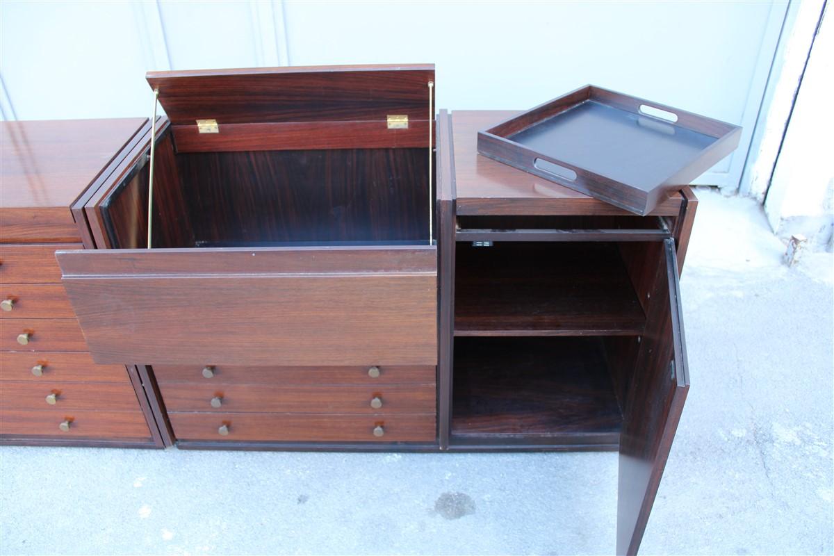 Sideboard Mid-century Italian design Tecno Borsani Modular multifunction in vendita 6