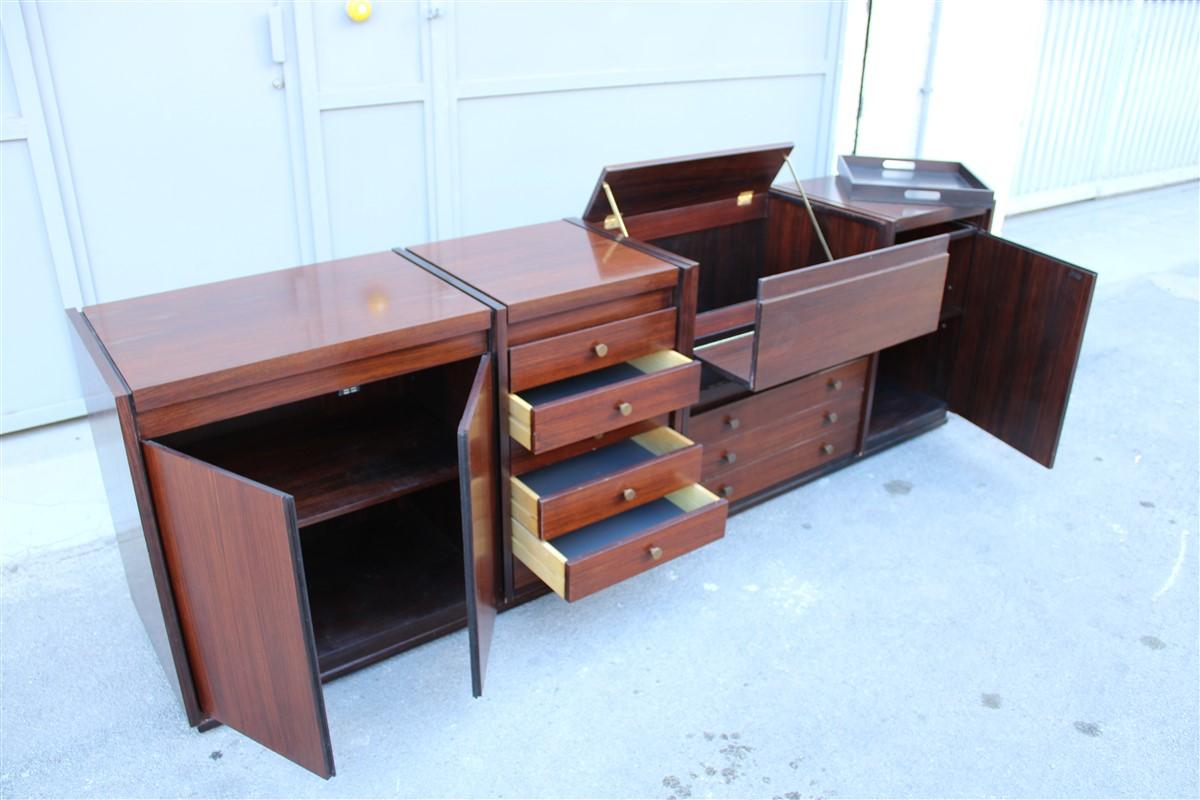 Sideboard Mid-century Italian design Tecno Borsani Modular multifunction in vendita 7