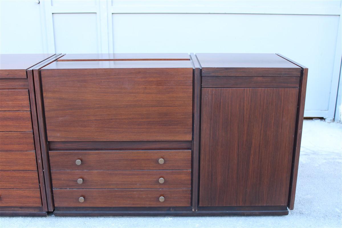 Sideboard Mid-century Italian design Tecno Borsani Modular multifunction in vendita 1