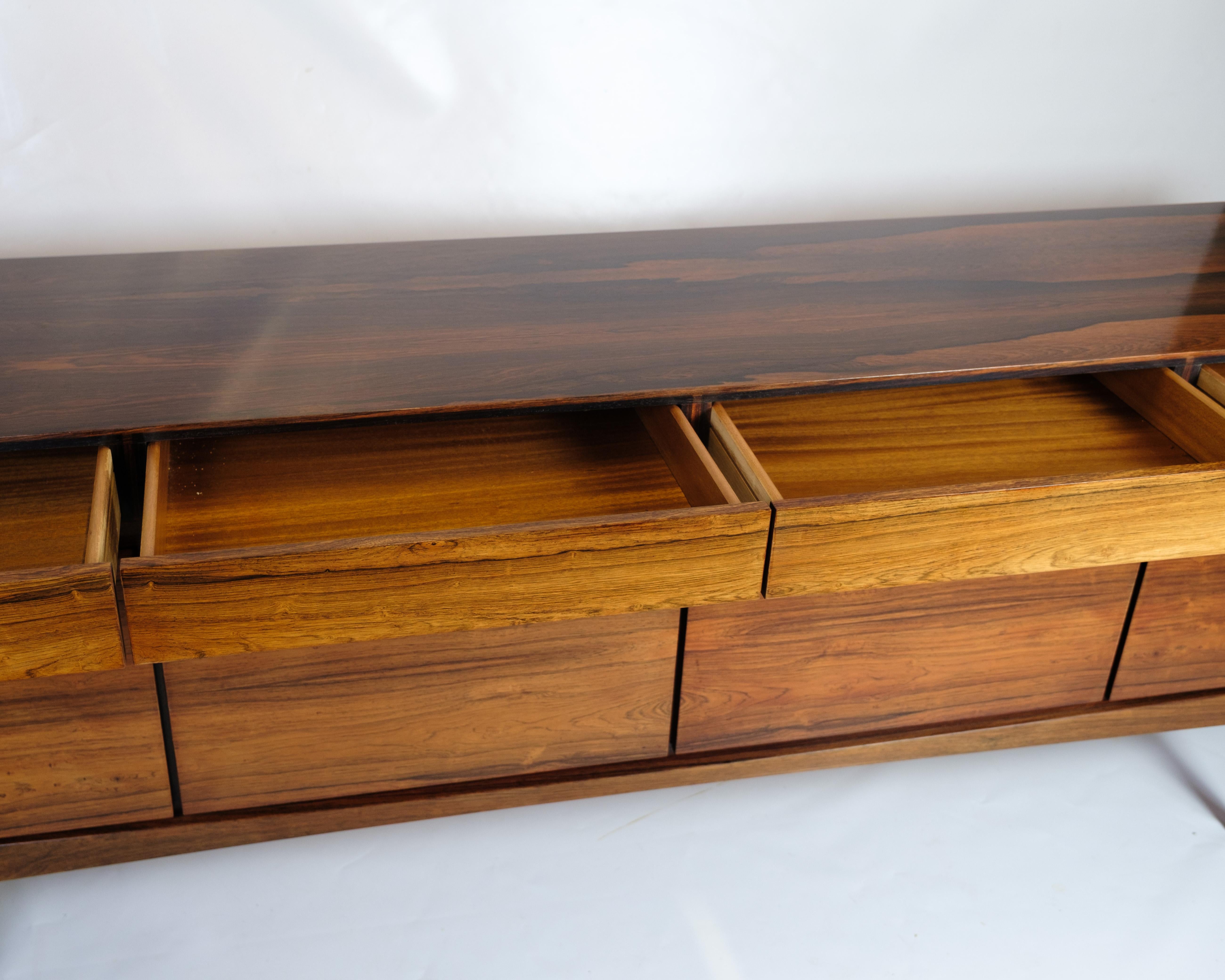 Danish Sideboard Model FA66 Made In Rosewood By Ib Kofod-Larsen For Faarup Furniture For Sale