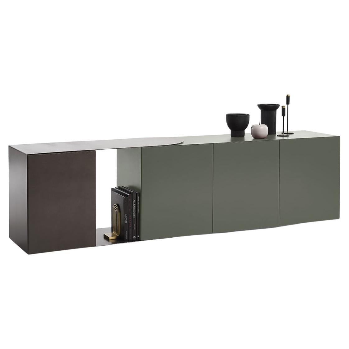 Sideboard Mogg PARTOUT - RAL color and burnished metal